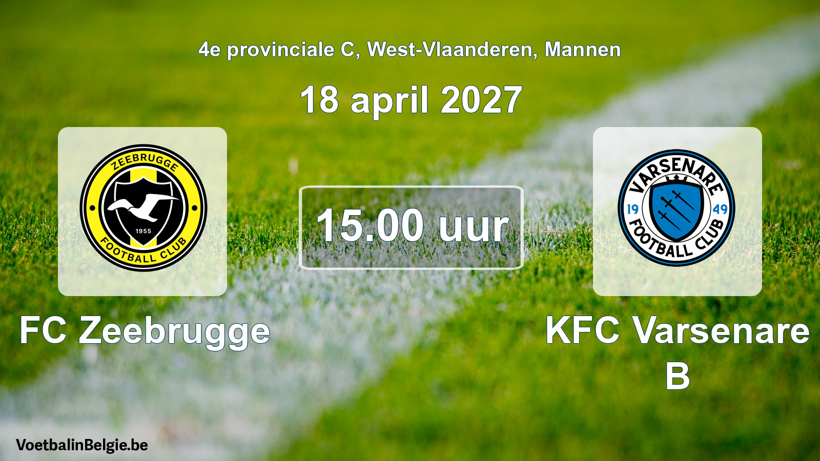 Geplantes Spiel männer-Fußball: FC Zeebrugge - KFC Varsenare B (18 April 2027)