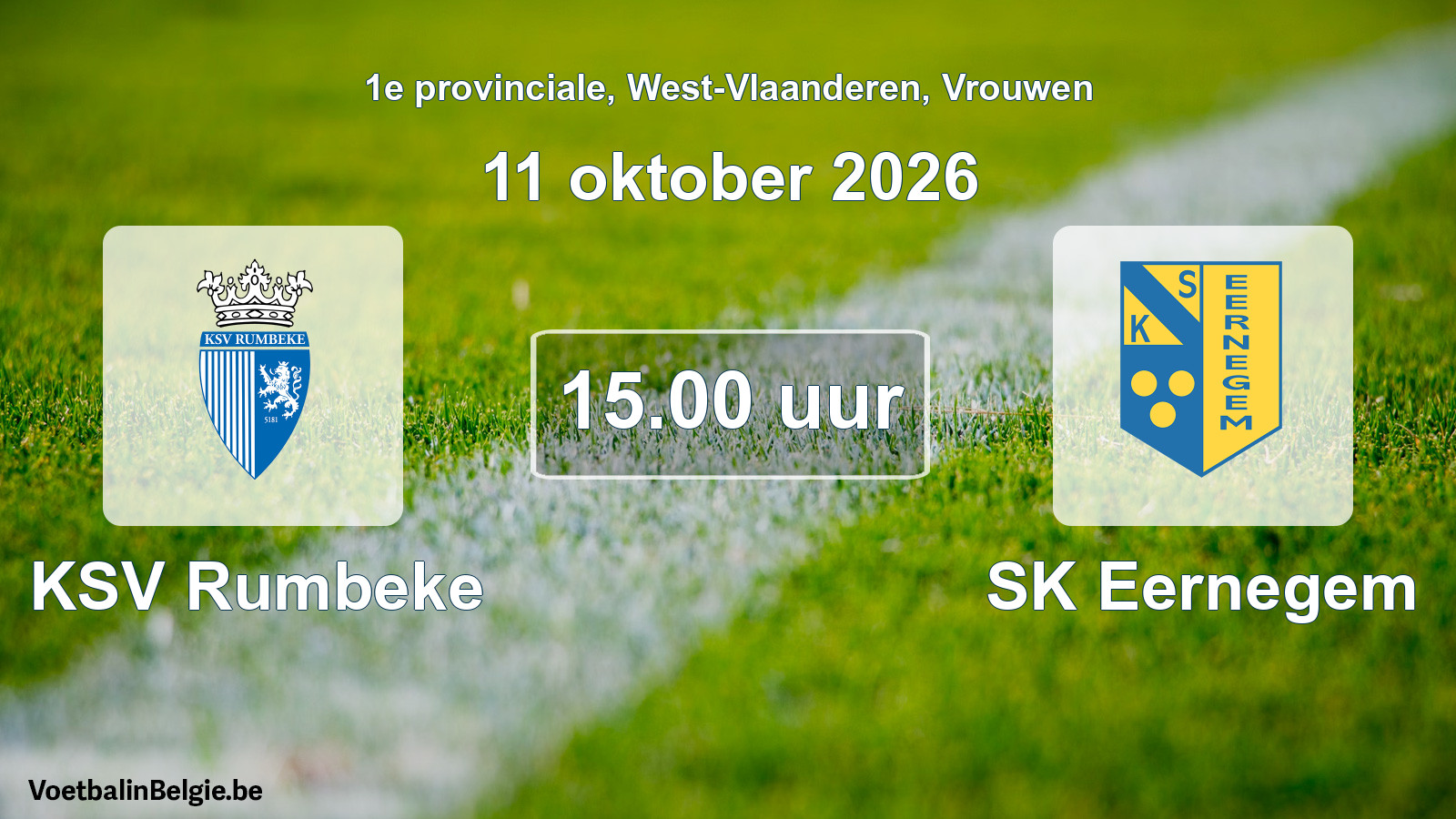 Geplande wedstrijd vrouwenvoetbal: KSV Rumbeke - SK Eernegem (11 oktober 2026)