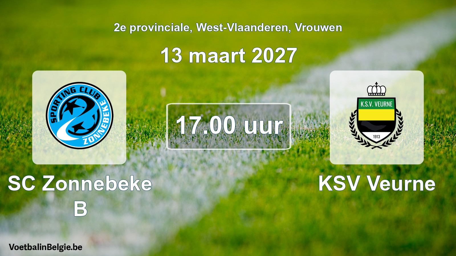 Geplantes Spiel frauen-Fußball: SC Zonnebeke B - KSV Veurne (13 März 2027)