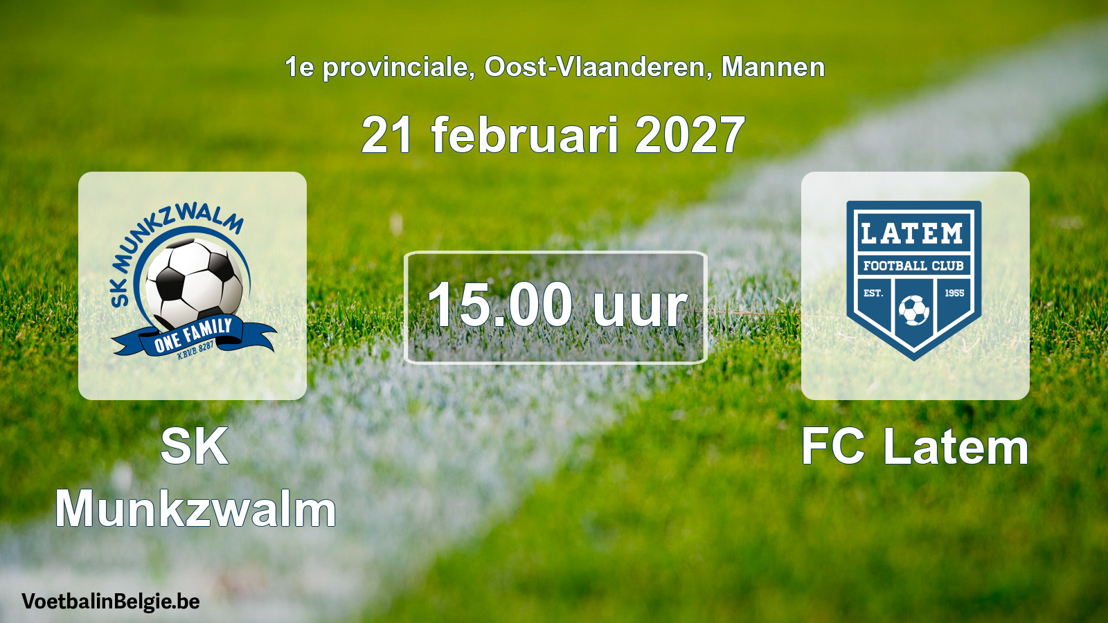 Geplantes Spiel männer-Fußball: SK Munkzwalm - FC Latem (21 Februar 2027)