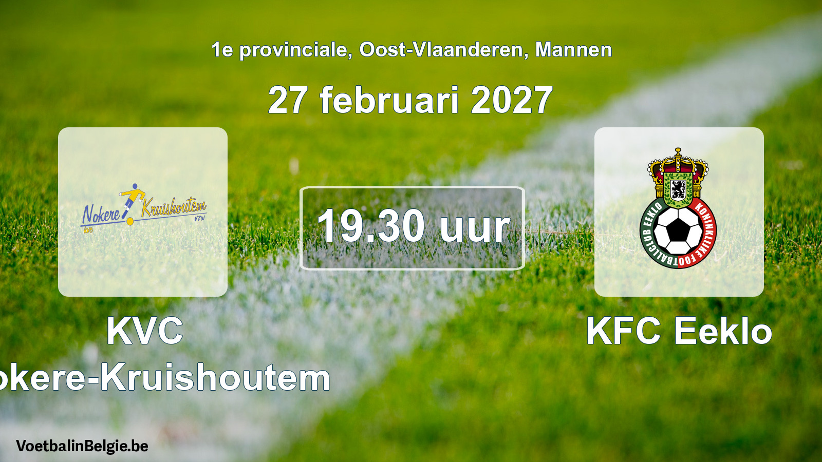 Geplantes Spiel männer-Fußball: KVC Nokere-Kruishoutem - KFC Eeklo (27 Februar 2027)