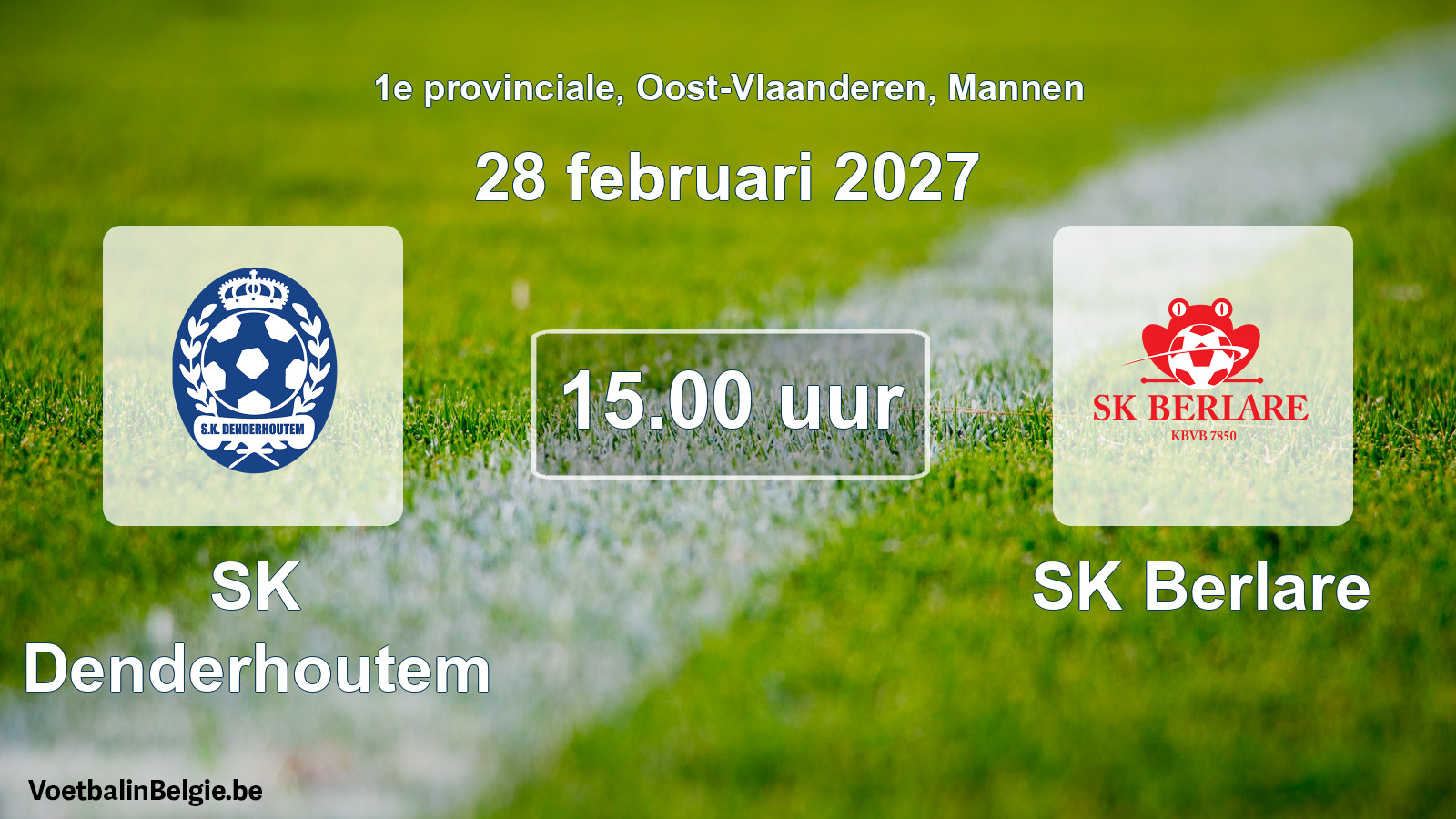 Geplantes Spiel männer-Fußball: SK Denderhoutem - SK Berlare (28 Februar 2027)