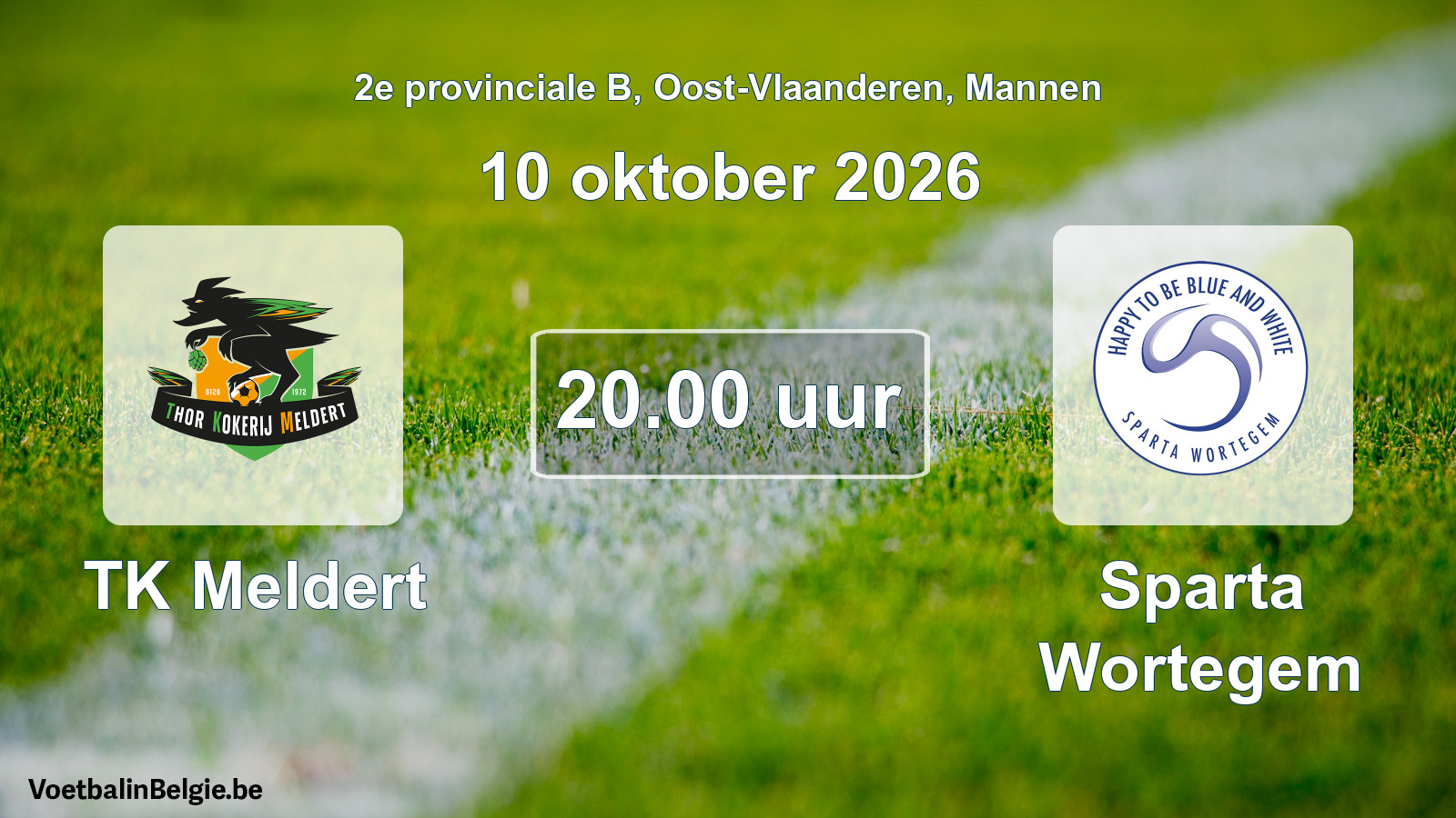 Geplande wedstrijd mannenvoetbal: TK Meldert - Sparta Wortegem (10 oktober 2026)