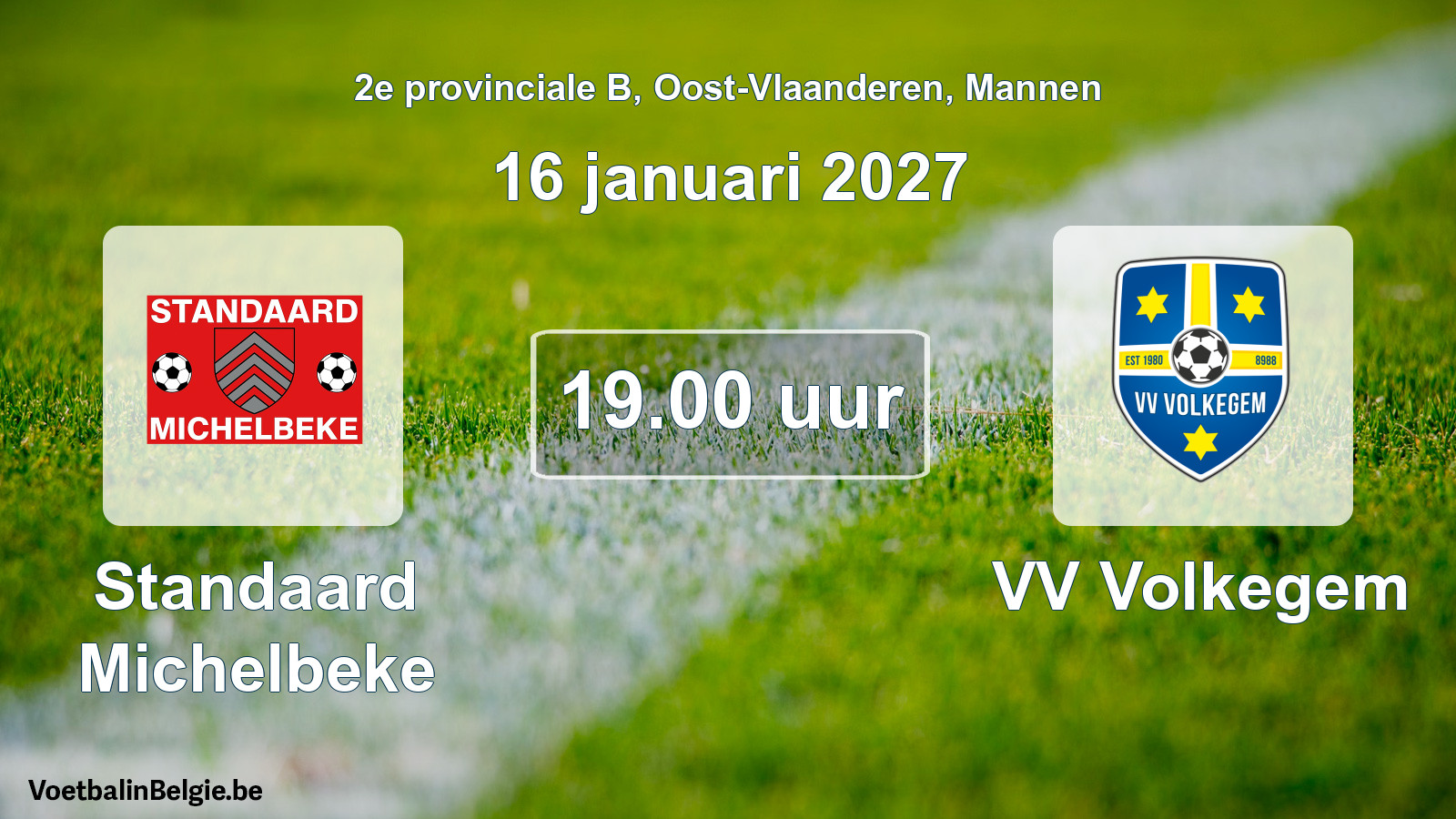 Geplande wedstrijd mannenvoetbal: Standaard Michelbeke - VV Volkegem (16 januari 2027)