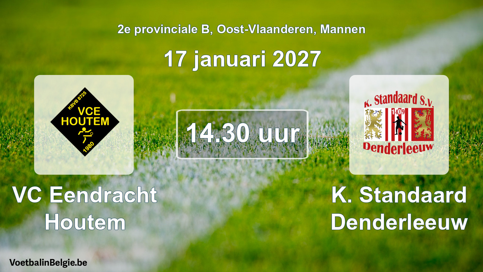 Geplande wedstrijd mannenvoetbal: VC Eendracht Houtem - K. Standaard Denderleeuw (17 januari 2027)
