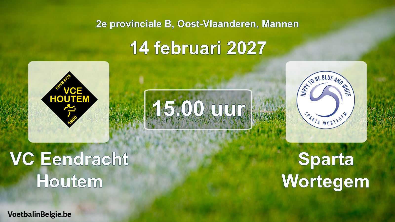 Geplande wedstrijd mannenvoetbal: VC Eendracht Houtem - Sparta Wortegem (14 februari 2027)
