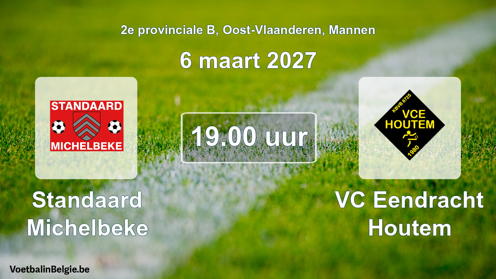 Geplande wedstrijd mannenvoetbal: Standaard Michelbeke - VC Eendracht Houtem (6 maart 2027)
