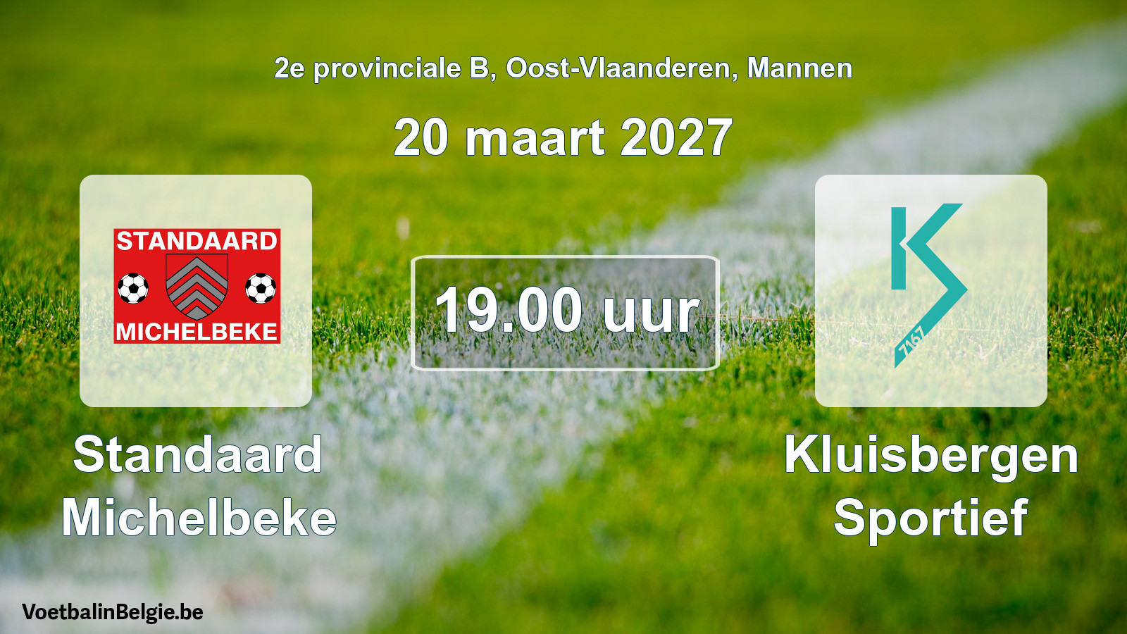 Geplande wedstrijd mannenvoetbal: Standaard Michelbeke - Kluisbergen Sportief (20 maart 2027)