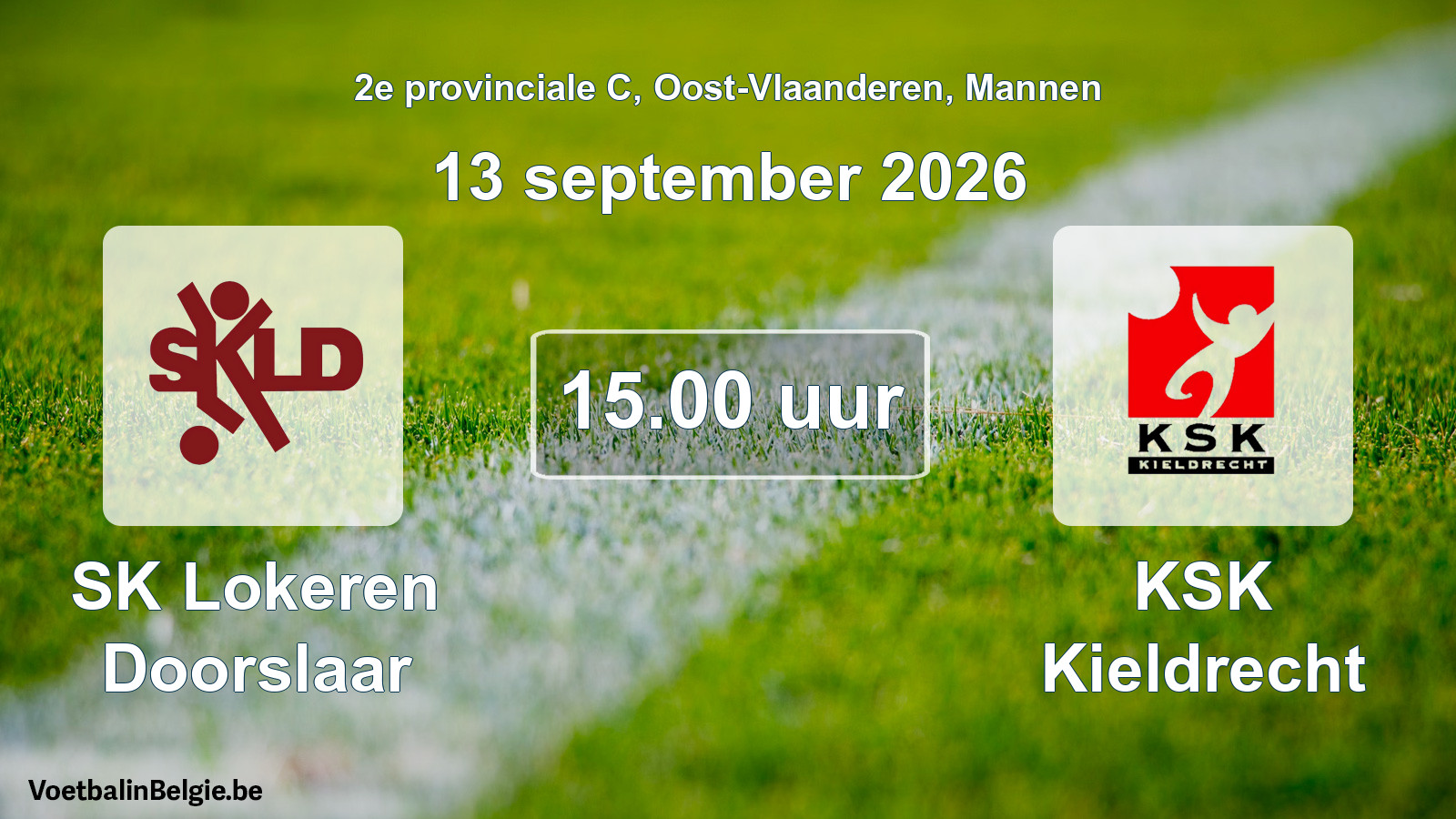 Geplande wedstrijd mannenvoetbal: SK Lokeren Doorslaar - KSK Kieldrecht (13 september 2026)