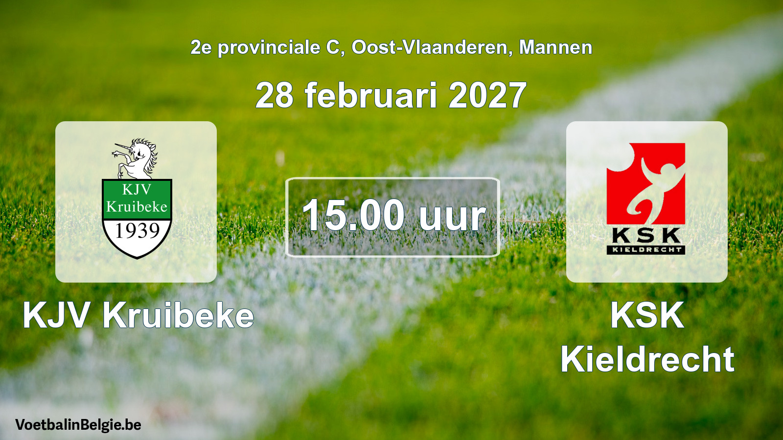 Geplantes Spiel männer-Fußball: KJV Kruibeke - KSK Kieldrecht (28 Februar 2027)