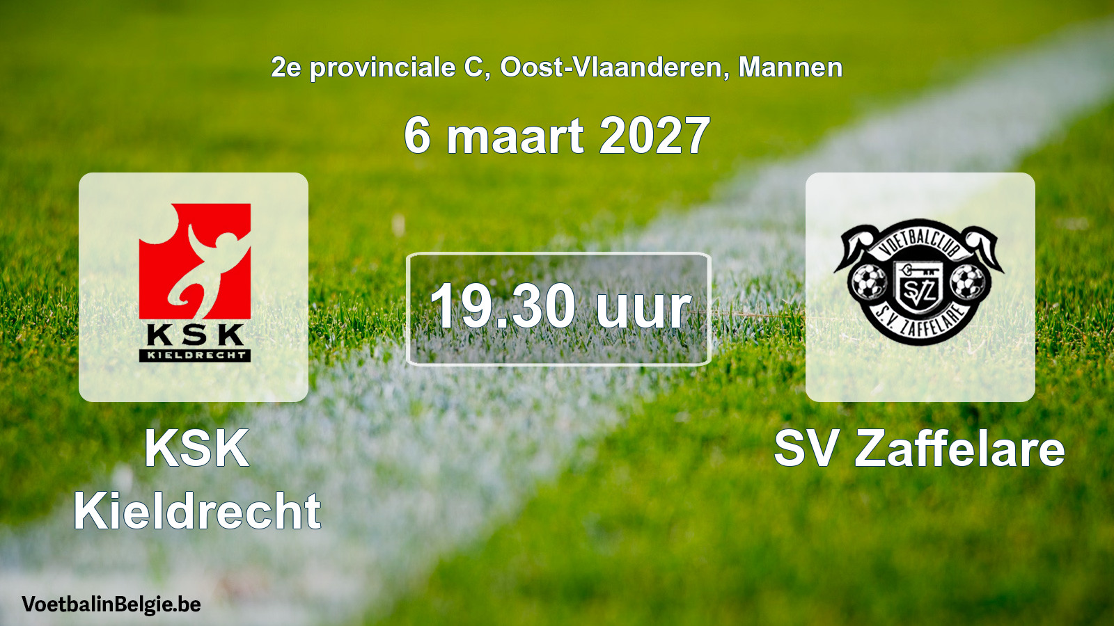 Geplande wedstrijd mannenvoetbal: KSK Kieldrecht - SV Zaffelare (6 maart 2027)