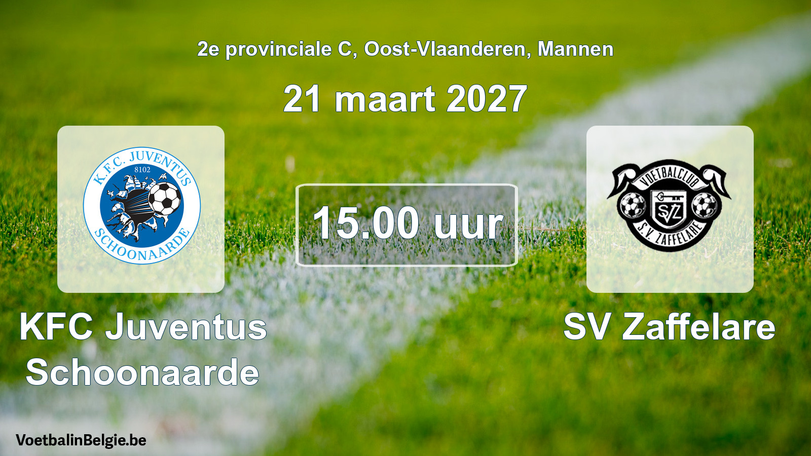 Geplande wedstrijd mannenvoetbal: KFC Juventus Schoonaarde - SV Zaffelare (21 maart 2027)