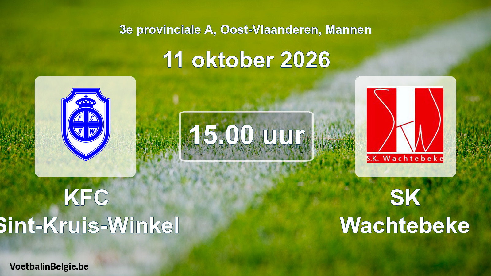 Geplande wedstrijd mannenvoetbal: KFC Sint-Kruis-Winkel - SK Wachtebeke (11 oktober 2026)