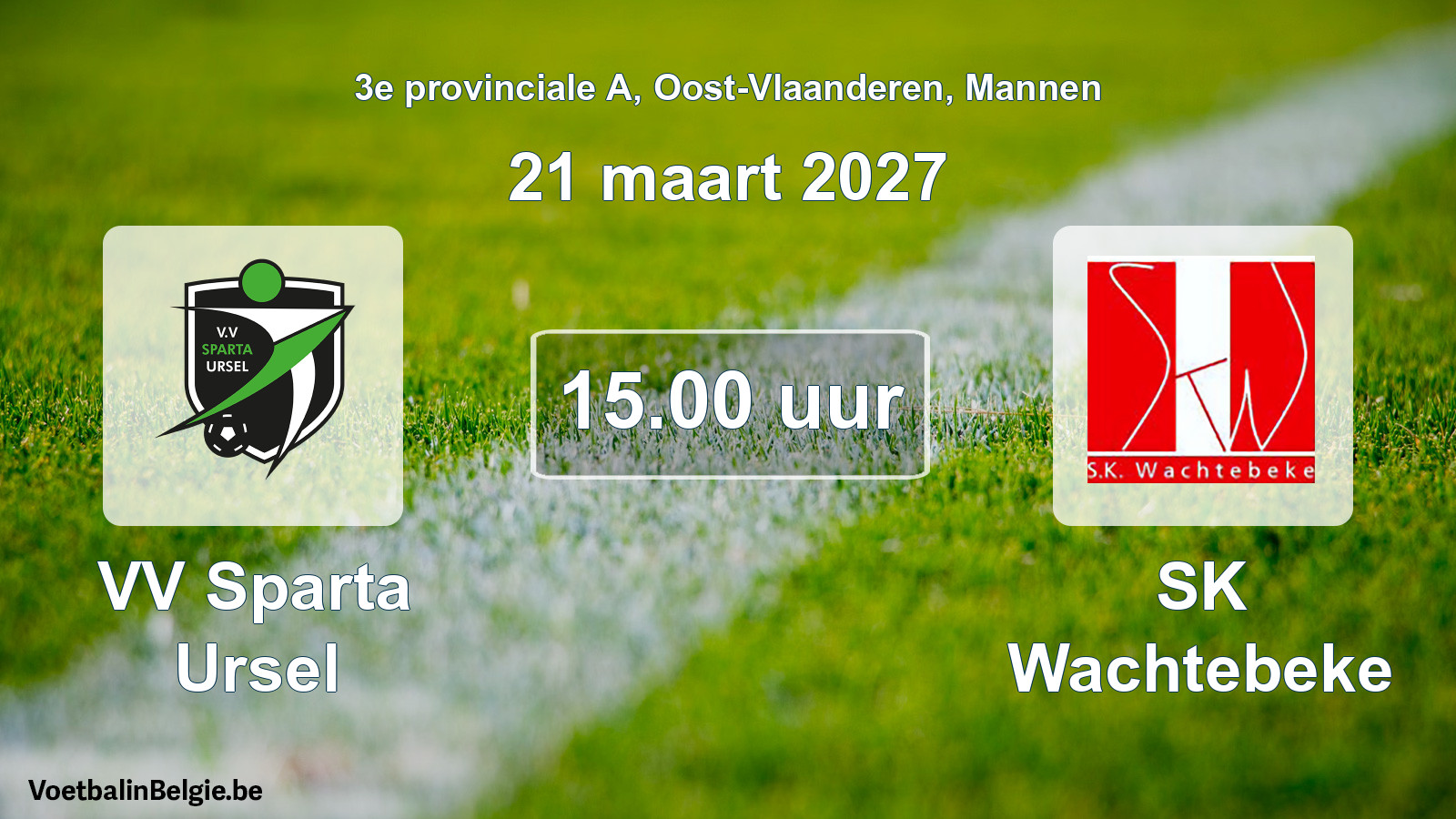 Geplande wedstrijd mannenvoetbal: VV Sparta Ursel - SK Wachtebeke (21 maart 2027)