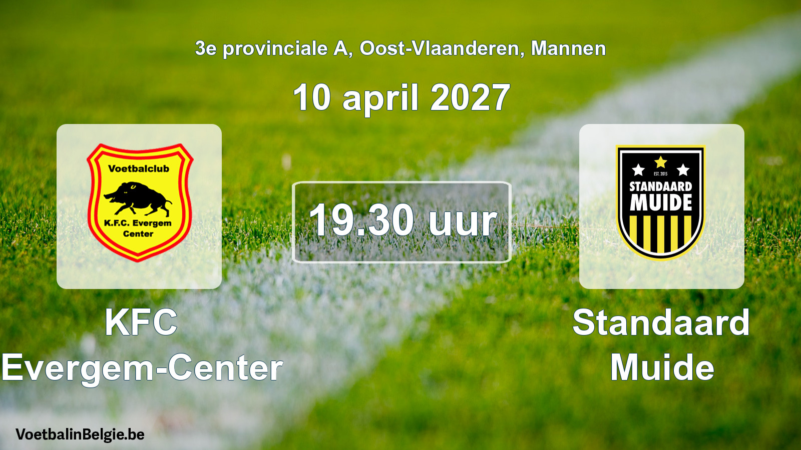 Geplande wedstrijd mannenvoetbal: KFC Evergem-Center - Standaard Muide (10 april 2027)