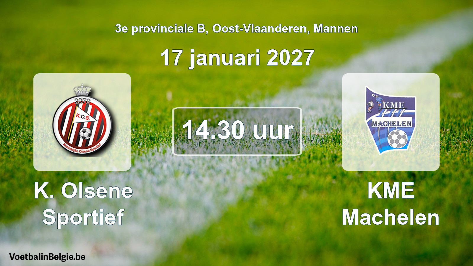 Geplantes Spiel männer-Fußball: K. Olsene Sportief - KME Machelen (17 Januar 2027)