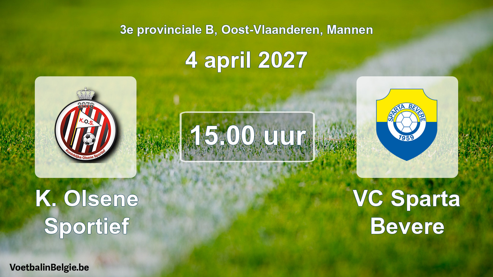 Geplantes Spiel männer-Fußball: K. Olsene Sportief - VC Sparta Bevere (4 April 2027)
