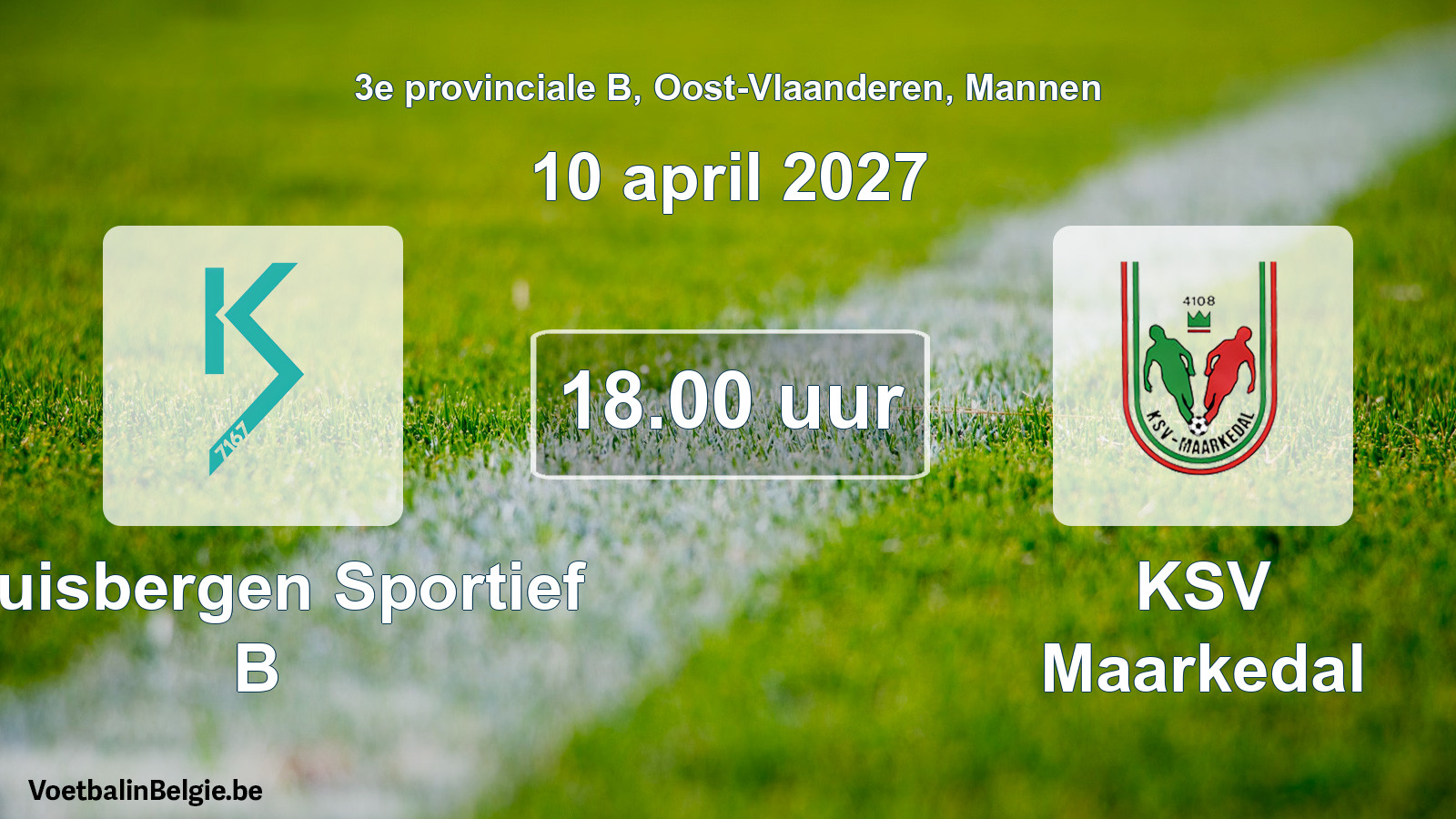 Geplantes Spiel männer-Fußball: Kluisbergen Sportief B - KSV Maarkedal (10 April 2027)