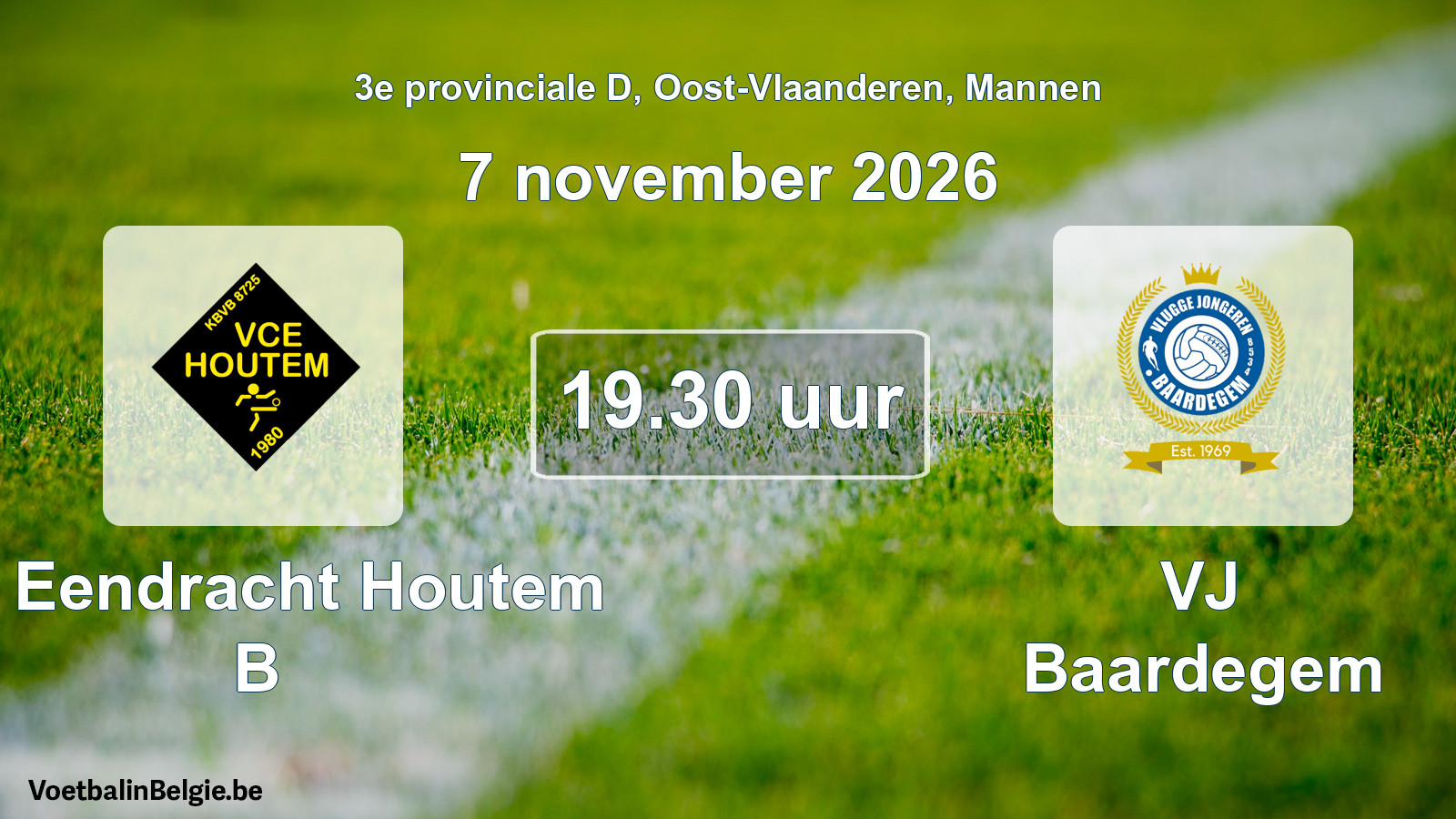 Geplande wedstrijd mannenvoetbal: VC Eendracht Houtem B - VJ Baardegem (7 november 2026)