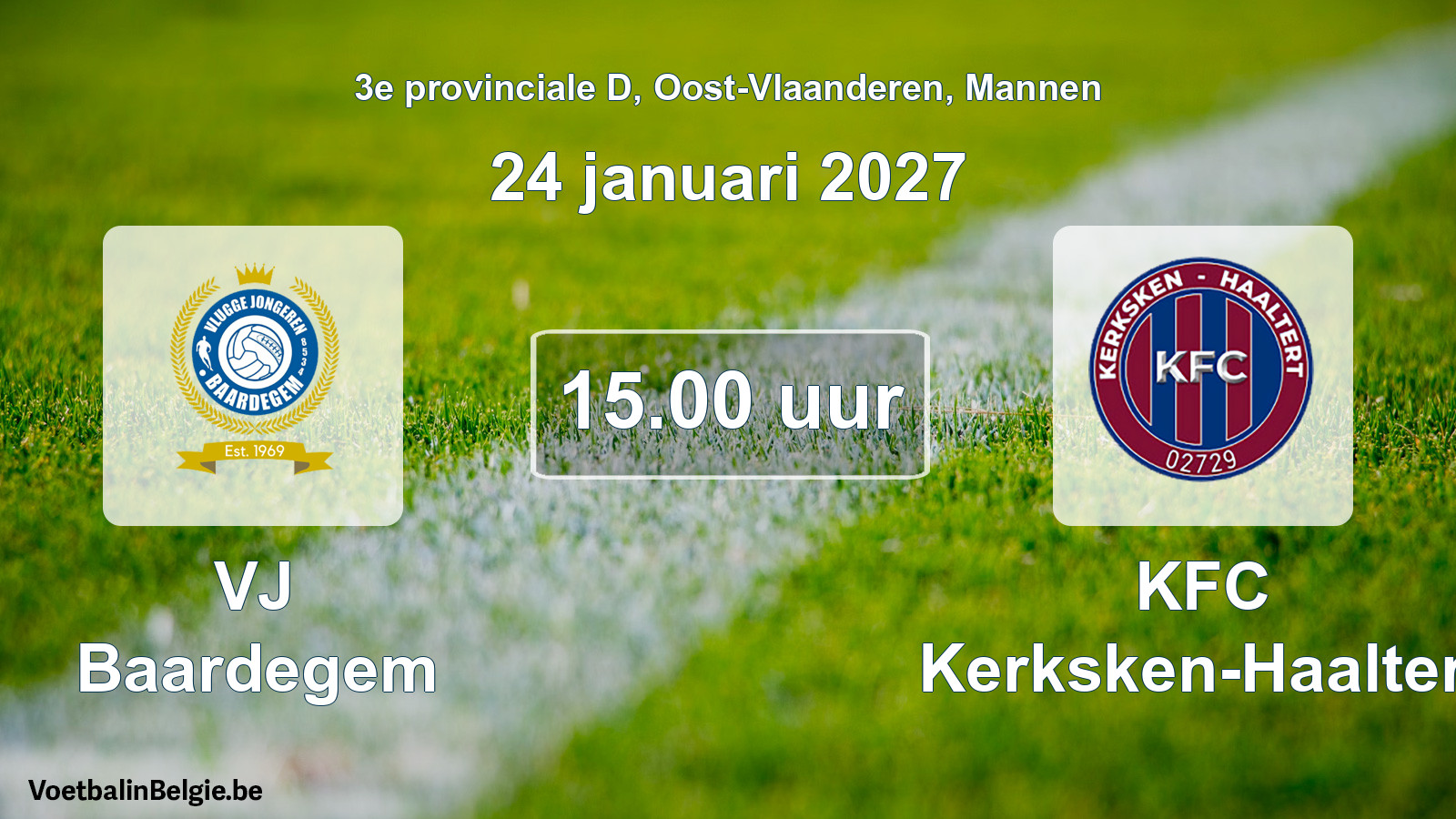 Geplande wedstrijd mannenvoetbal: VJ Baardegem - KFC Kerksken-Haaltert (24 januari 2027)