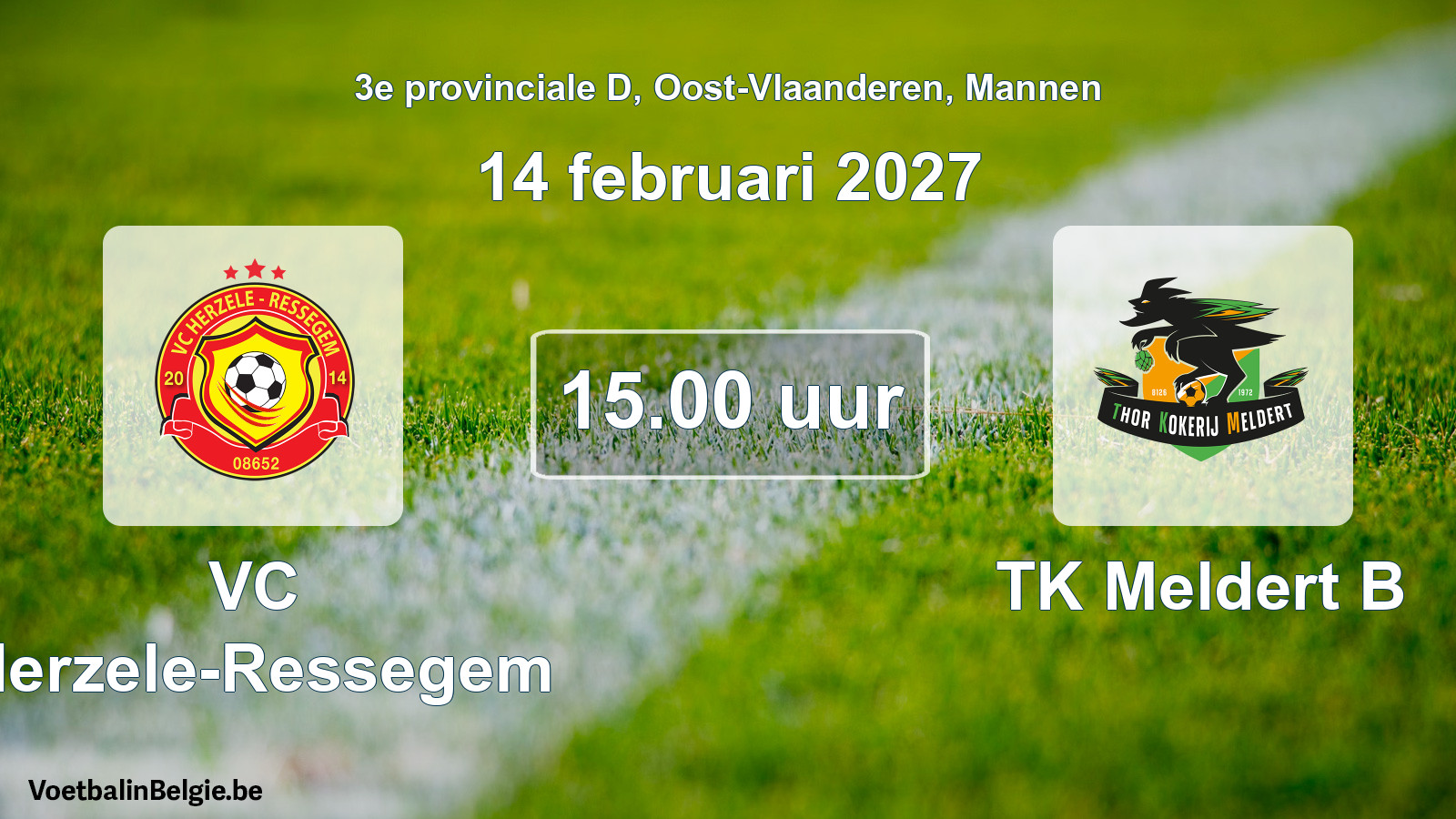 Geplantes Spiel männer-Fußball: VC Herzele-Ressegem - TK Meldert B (14 Februar 2027)