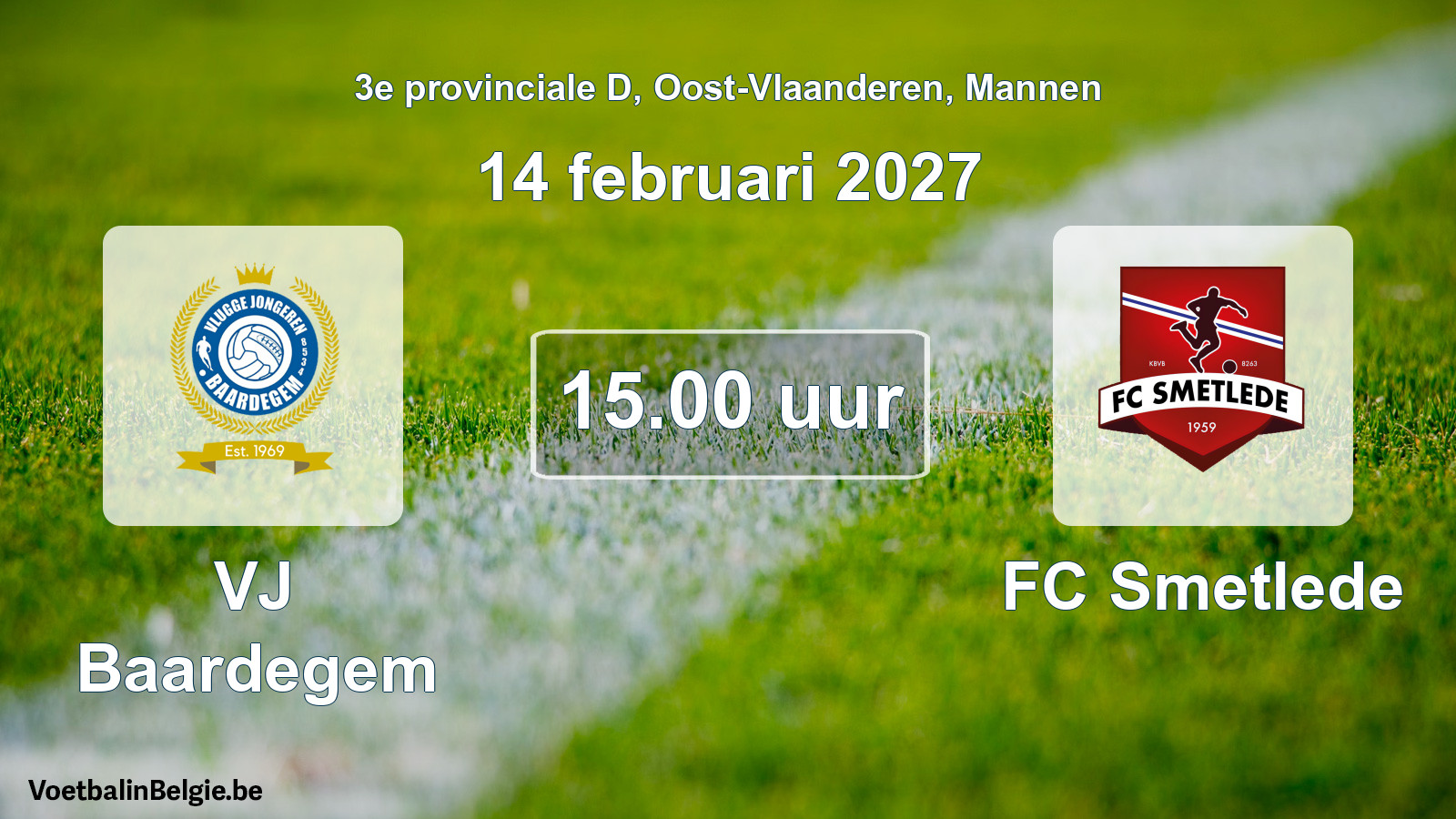 Geplande wedstrijd mannenvoetbal: VJ Baardegem - FC Smetlede (14 februari 2027)