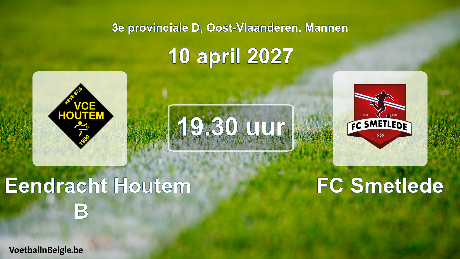 Geplande wedstrijd mannenvoetbal: VC Eendracht Houtem B - FC Smetlede (10 april 2027)