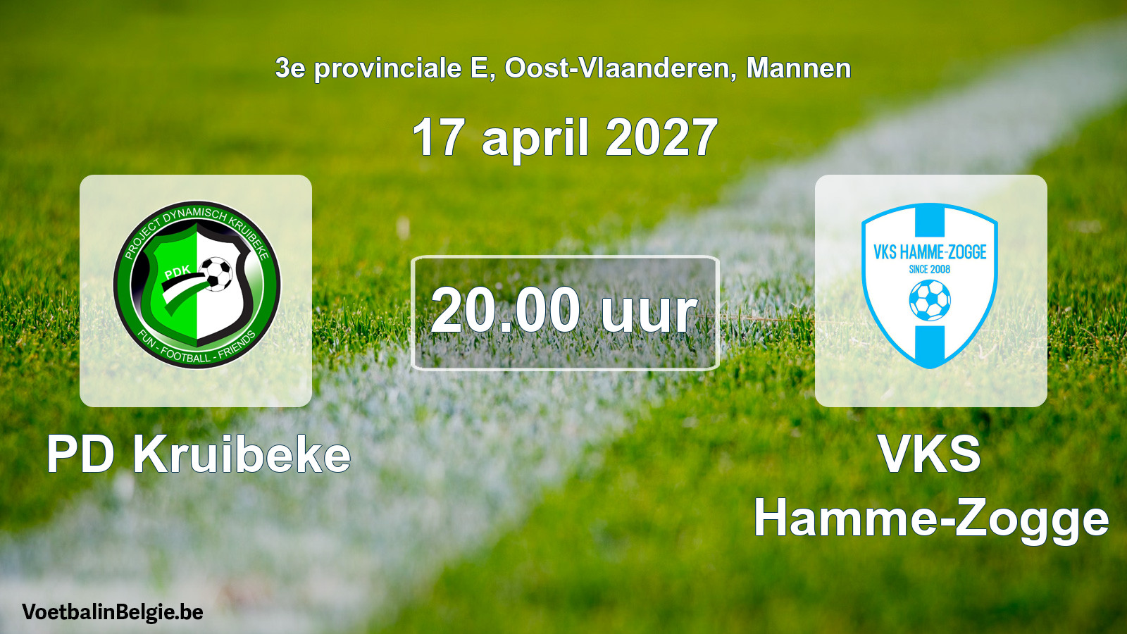 Geplande wedstrijd mannenvoetbal: PD Kruibeke - VKS Hamme-Zogge (17 april 2027)