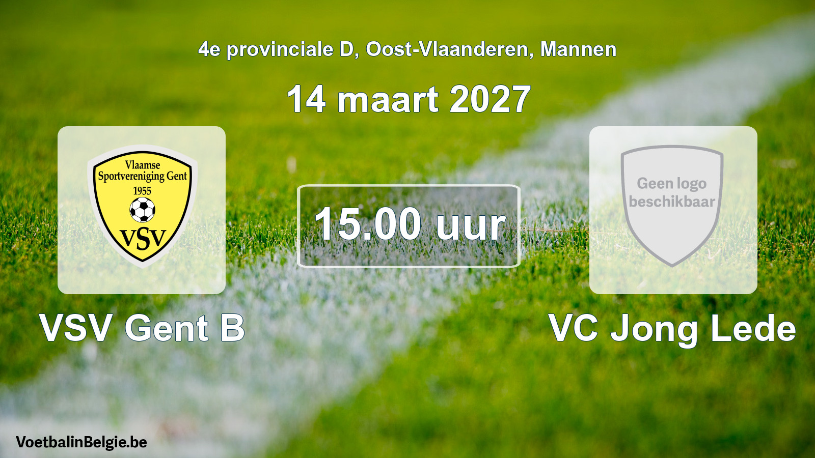 Geplande wedstrijd mannenvoetbal: VSV Gent B - VC Jong Lede (14 maart 2027)