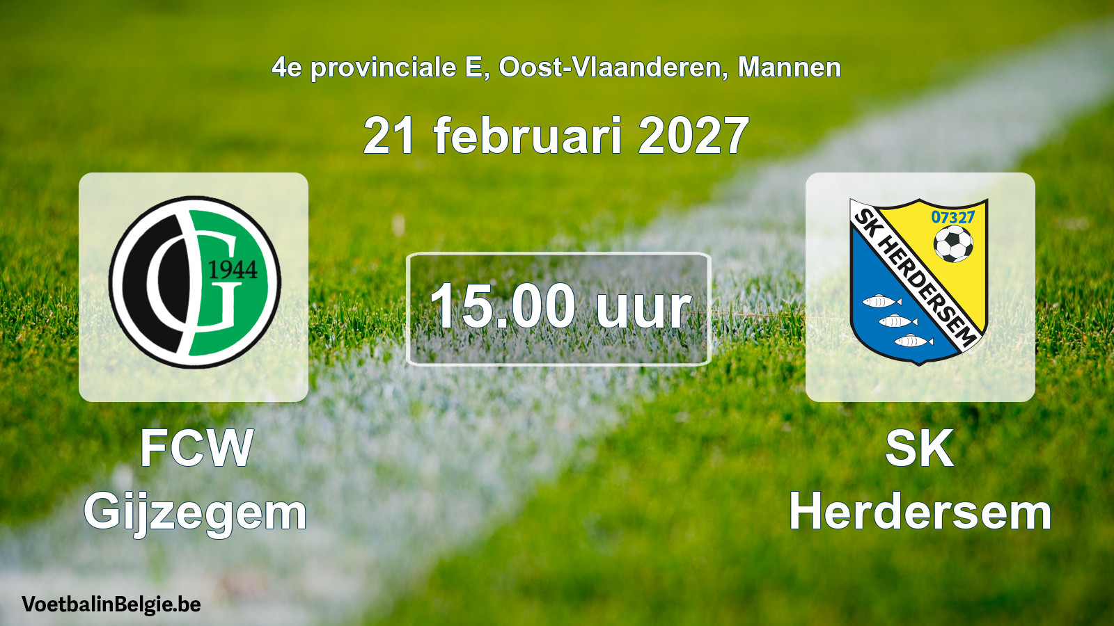 Geplantes Spiel männer-Fußball: FCW Gijzegem - SK Herdersem (21 Februar 2027)