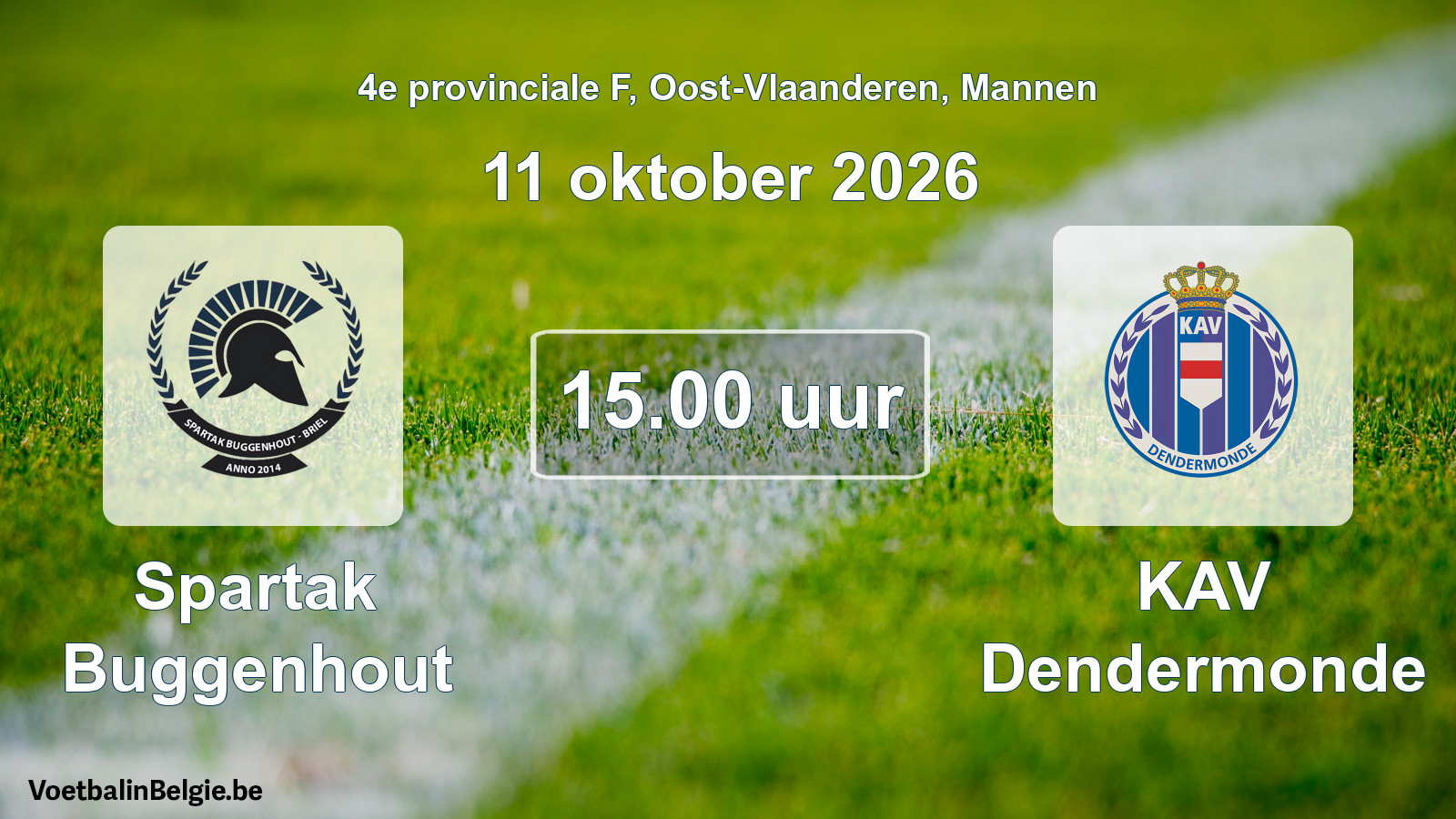 Geplantes Spiel männer-Fußball: Spartak Buggenhout - KAV Dendermonde (11 Oktober 2026)