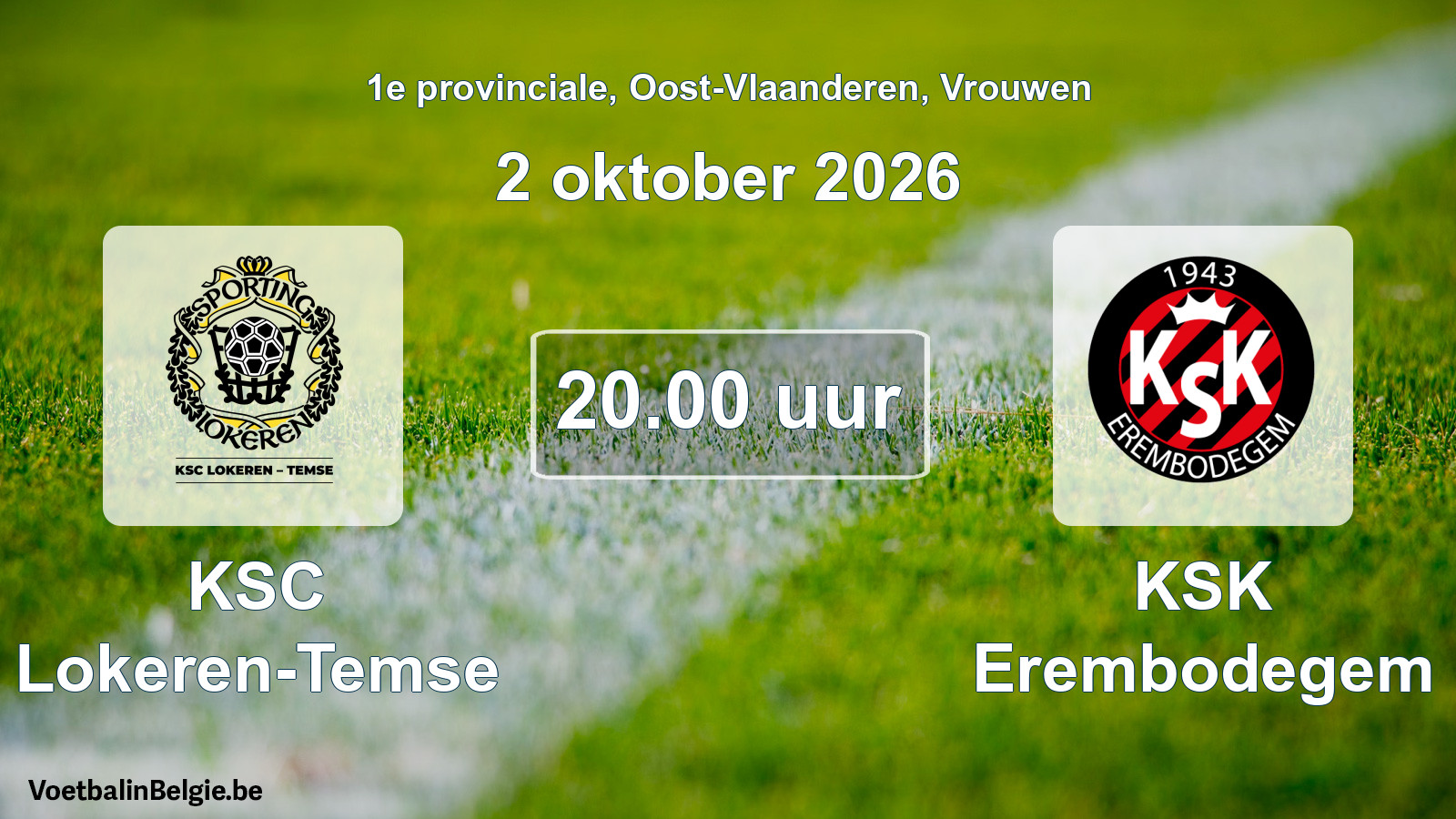 Geplande wedstrijd vrouwenvoetbal: KSC Lokeren-Temse - KSK Erembodegem (2 oktober 2026)