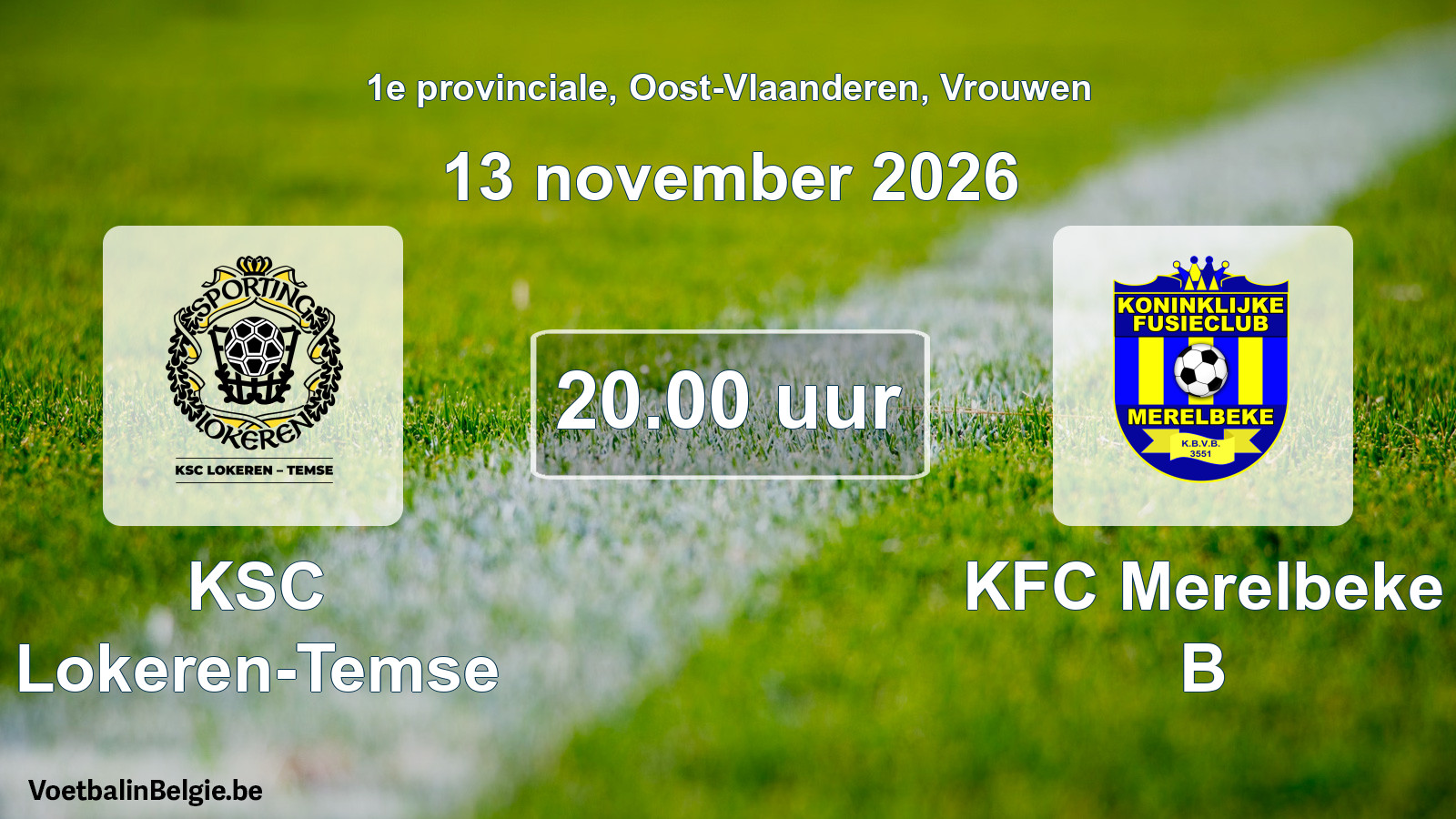 Geplande wedstrijd vrouwenvoetbal: KSC Lokeren-Temse - KFC Merelbeke B (13 november 2026)