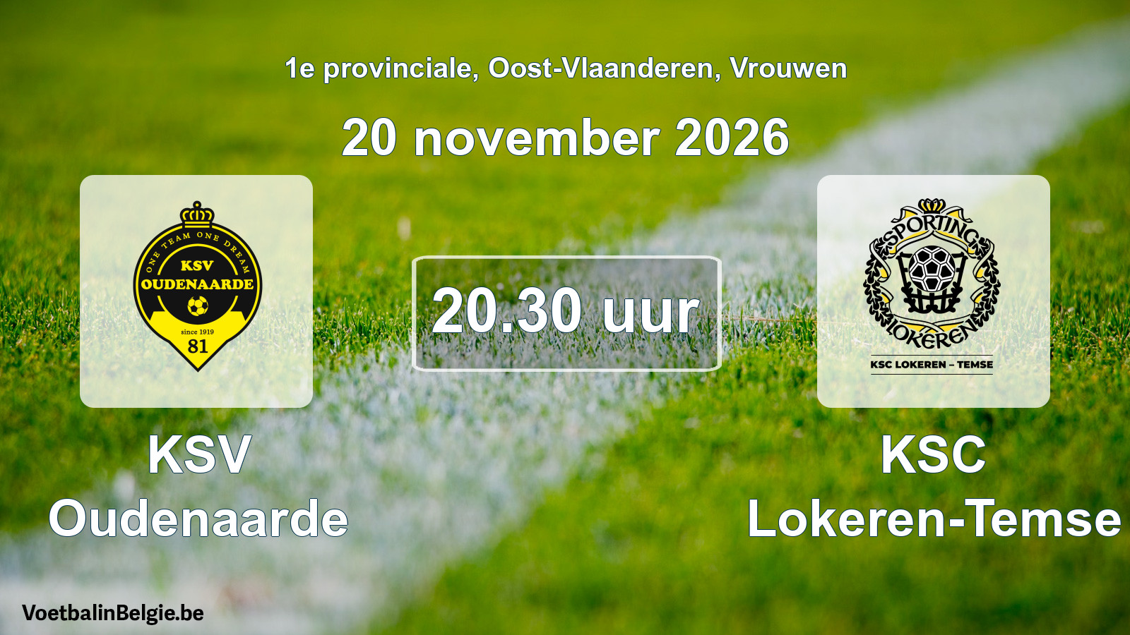 Geplande wedstrijd vrouwenvoetbal: KSV Oudenaarde - KSC Lokeren-Temse (20 november 2026)