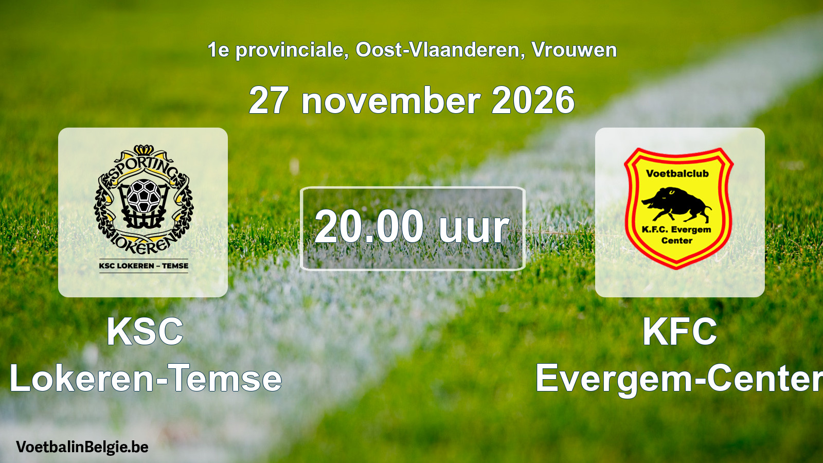 Geplande wedstrijd vrouwenvoetbal: KSC Lokeren-Temse - KFC Evergem-Center (27 november 2026)