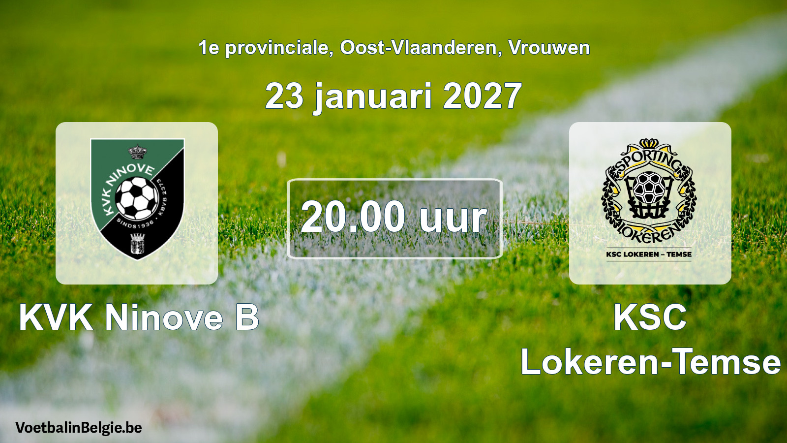 Geplande wedstrijd vrouwenvoetbal: KVK Ninove B - KSC Lokeren-Temse (23 januari 2027)