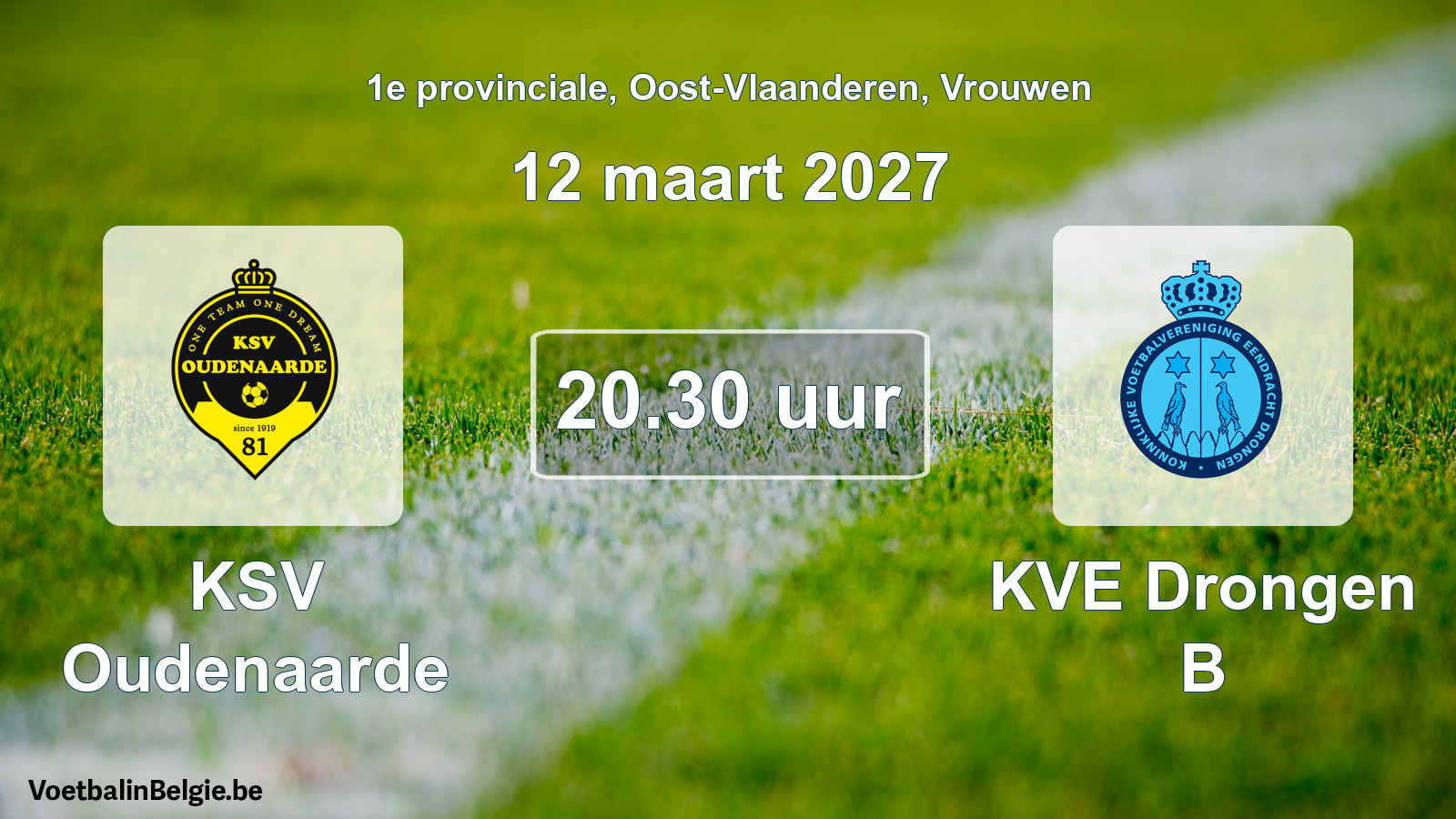 Geplantes Spiel frauen-Fußball: KSV Oudenaarde - KVE Drongen B (12 März 2027)