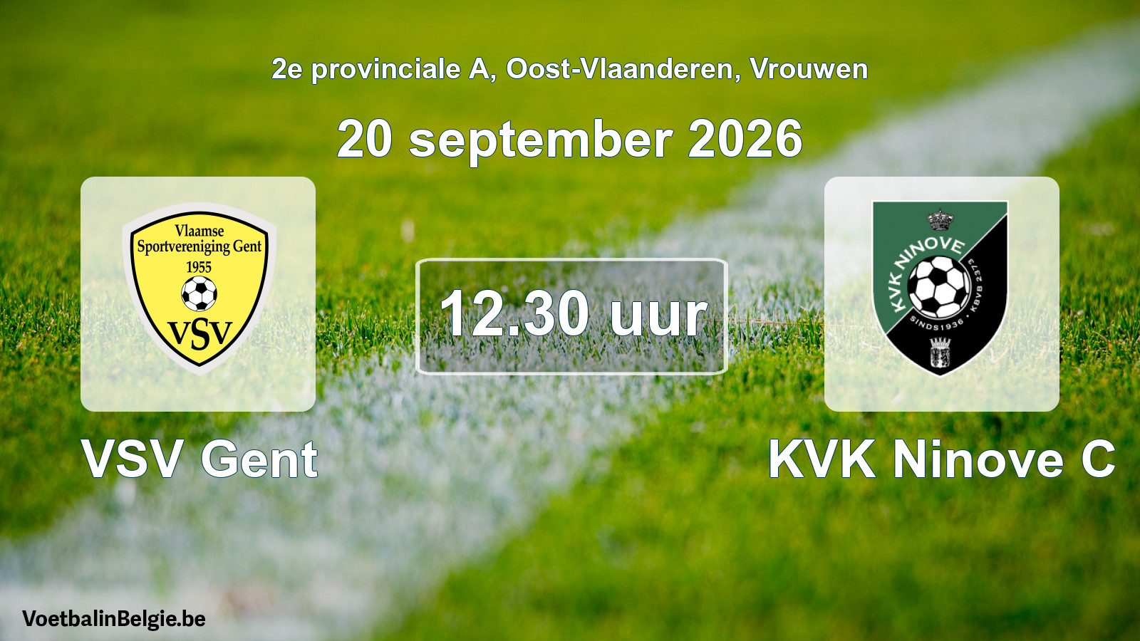 Geplande wedstrijd vrouwenvoetbal: VSV Gent - KVK Ninove C (20 september 2026)