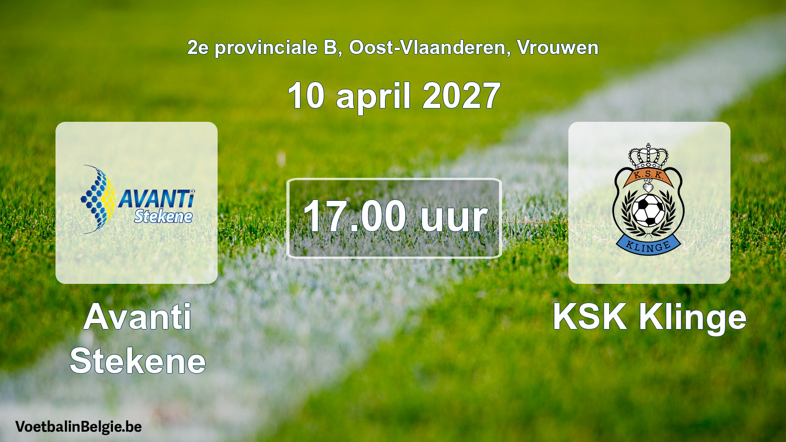 Match prévu football femmes: Avanti Stekene - KSK Klinge (10 avril 2027)