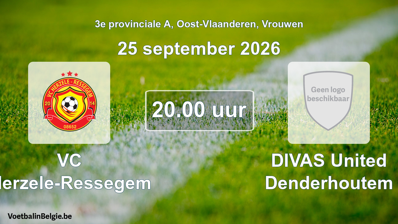 Geplande wedstrijd vrouwenvoetbal: VC Herzele-Ressegem - DIVAS United Denderhoutem (25 september 2026)