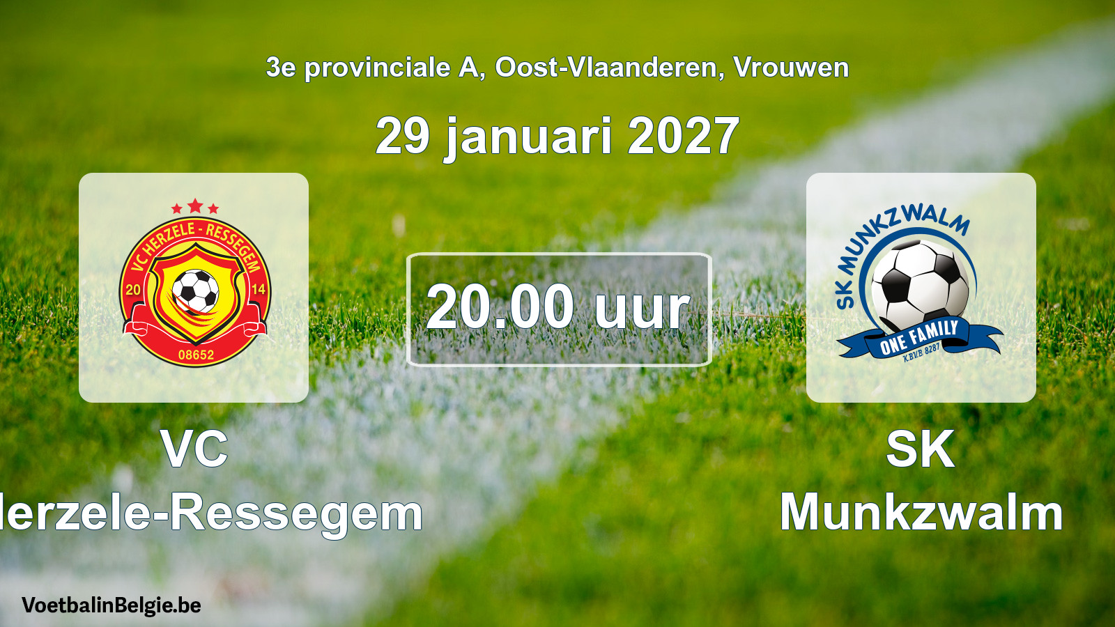 Geplande wedstrijd vrouwenvoetbal: VC Herzele-Ressegem - SK Munkzwalm (29 januari 2027)