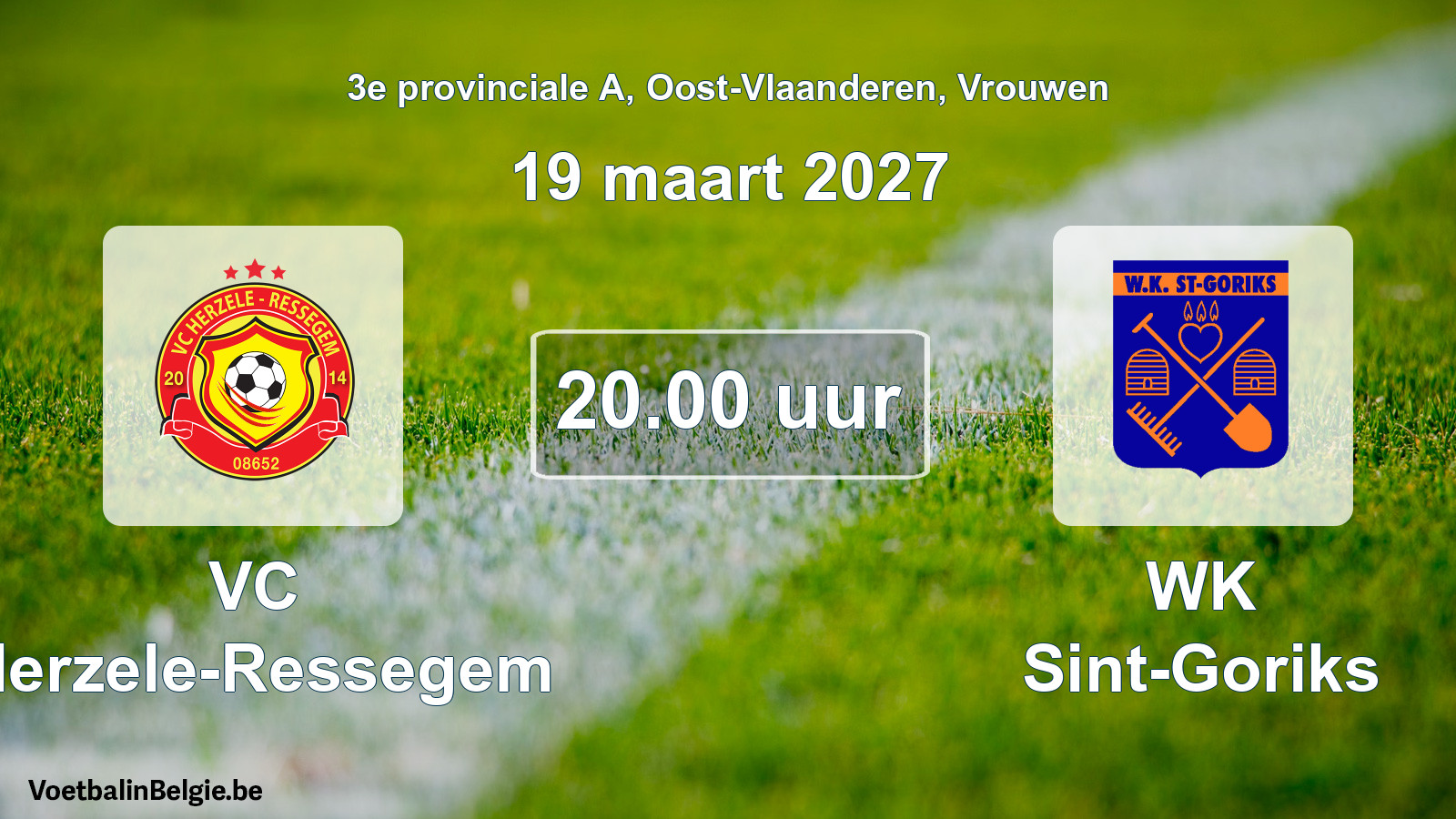 Geplande wedstrijd vrouwenvoetbal: VC Herzele-Ressegem - WK Sint-Goriks (19 maart 2027)