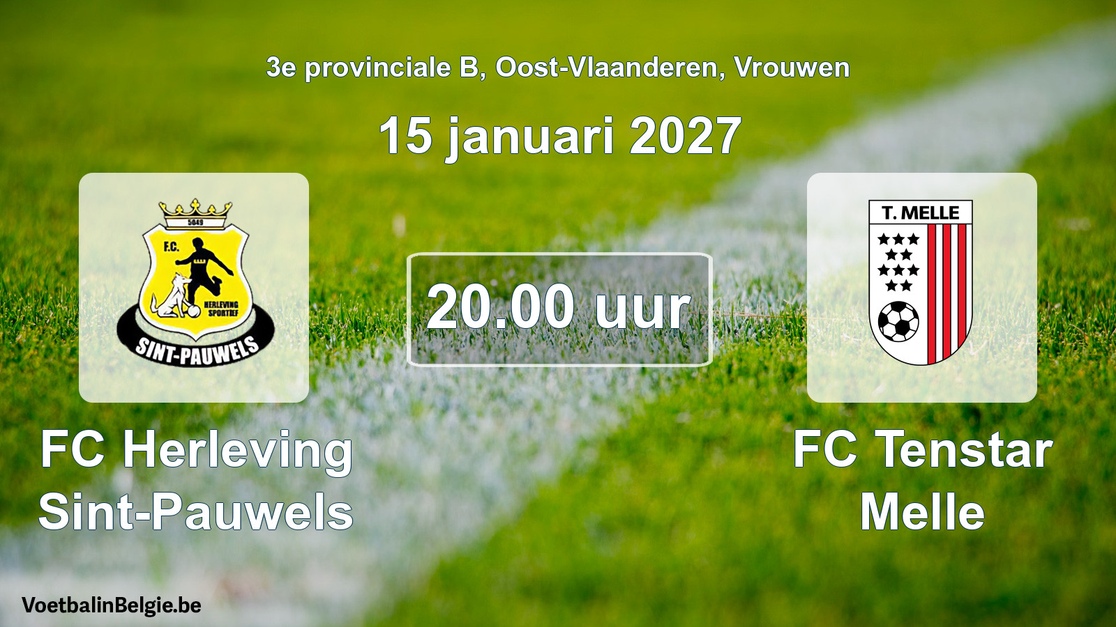 Geplande wedstrijd vrouwenvoetbal: FC Herleving Sint-Pauwels - FC Tenstar Melle (15 januari 2027)