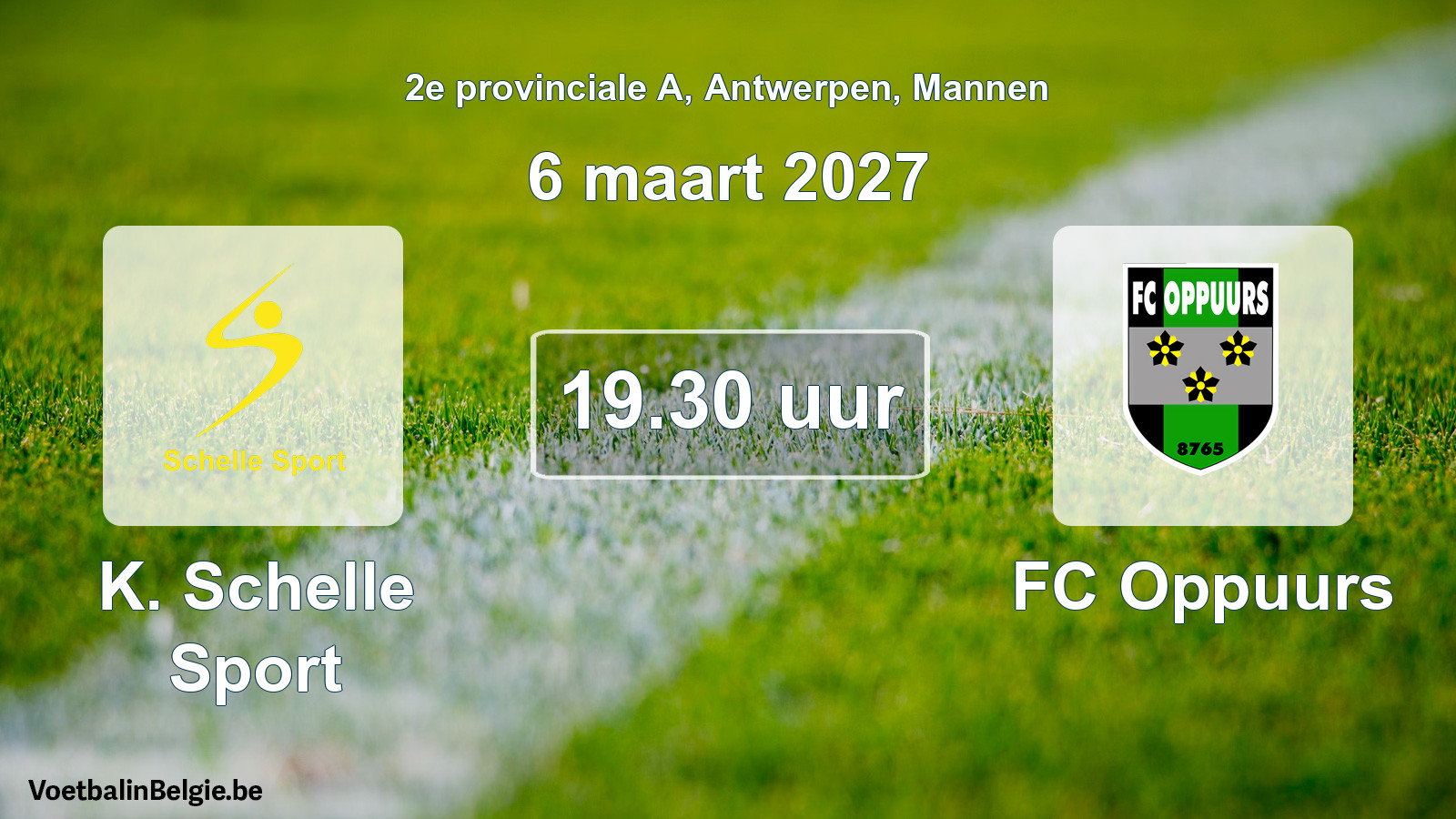 Geplande wedstrijd mannenvoetbal: K. Schelle Sport - FC Oppuurs (6 maart 2027)