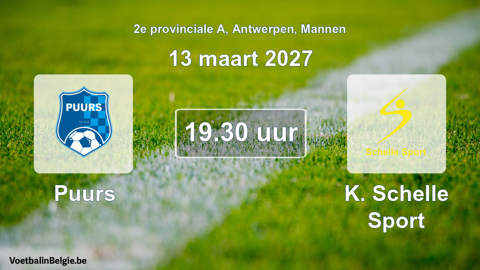 Geplande wedstrijd mannenvoetbal: Puurs - K. Schelle Sport (13 maart 2027)