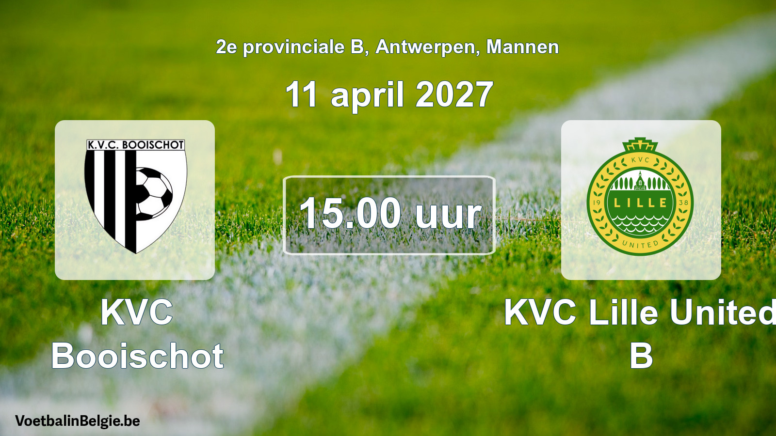 Geplantes Spiel männer-Fußball: KVC Booischot - KVC Lille United B (11 April 2027)