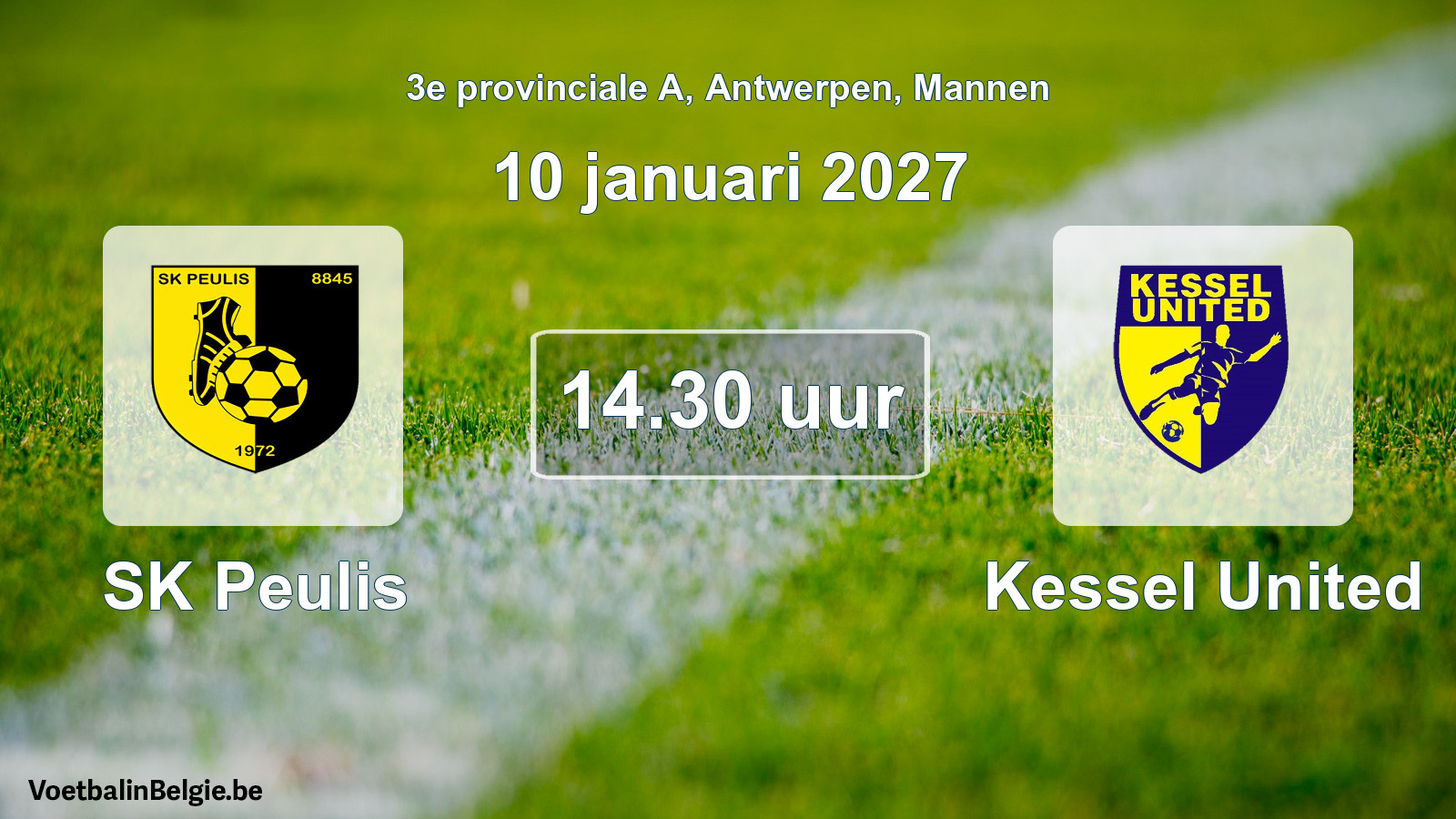Geplande wedstrijd mannenvoetbal: SK Peulis - Kessel United (10 januari 2027)