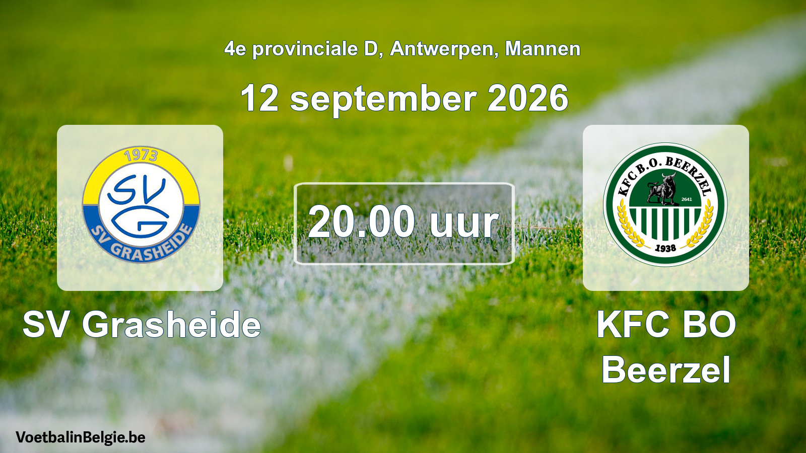 Geplande wedstrijd mannenvoetbal: SV Grasheide - KFC BO Beerzel (12 september 2026)