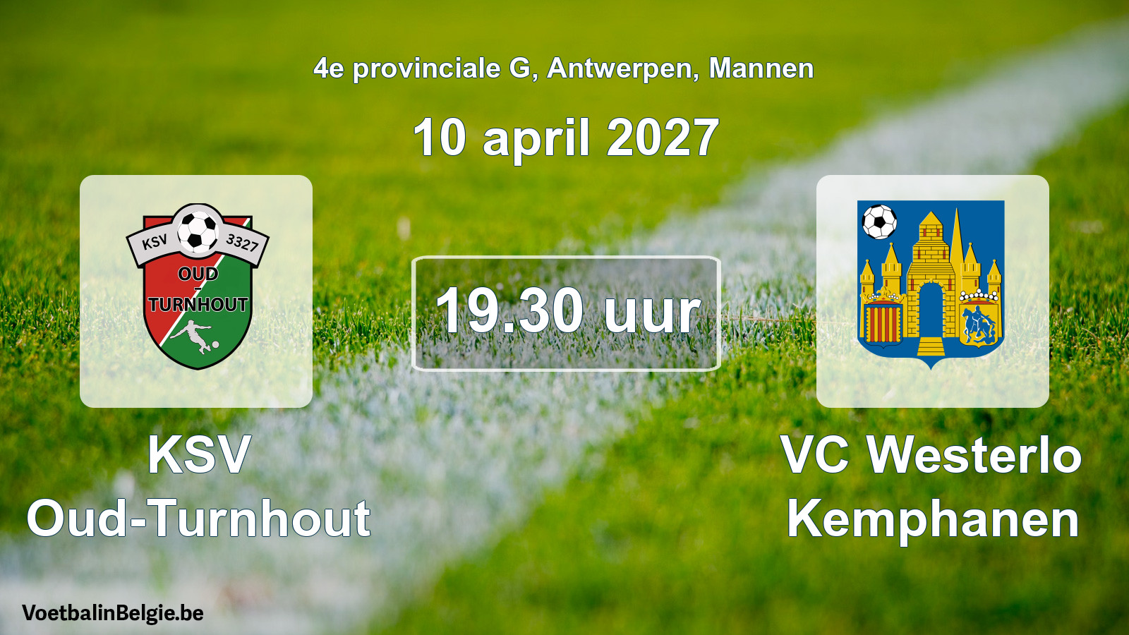 Geplande wedstrijd mannenvoetbal: KSV Oud-Turnhout - VC Westerlo Kemphanen (10 april 2027)