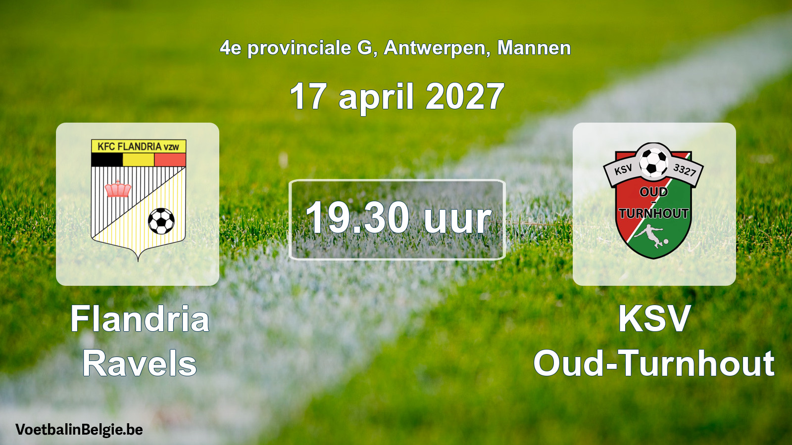Geplande wedstrijd mannenvoetbal: Flandria Ravels - KSV Oud-Turnhout (17 april 2027)